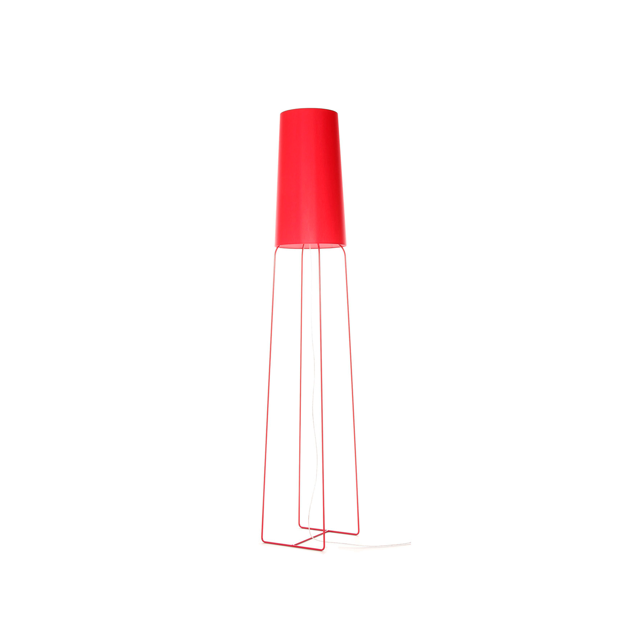 frauMaier // SlimSophie StDim - Floor Lamp, red, foot switch, with StDim