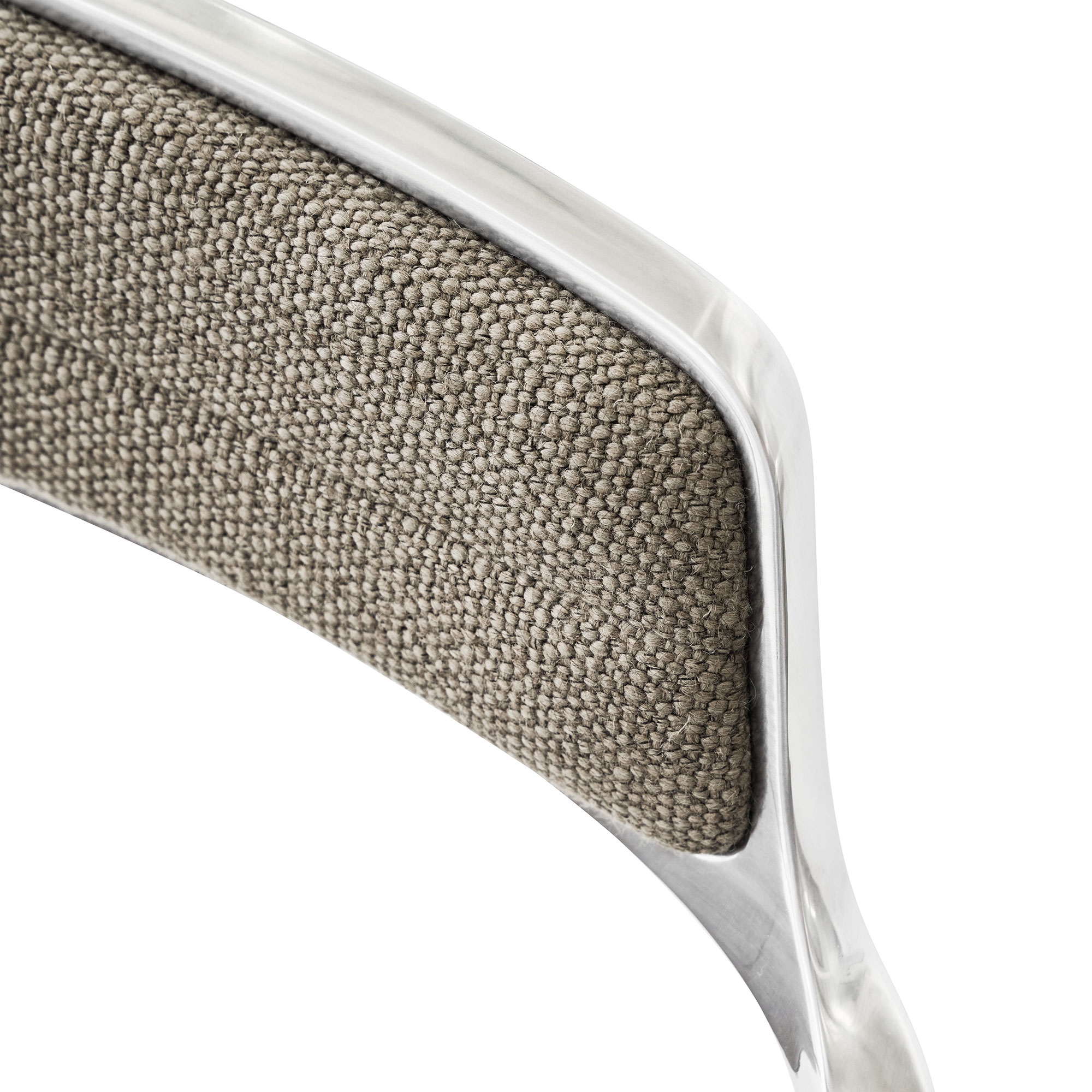 VIPP 452 // SWIVEL CHAIR - SAND TEXTILE, POLISHED FRAME, CASTORS