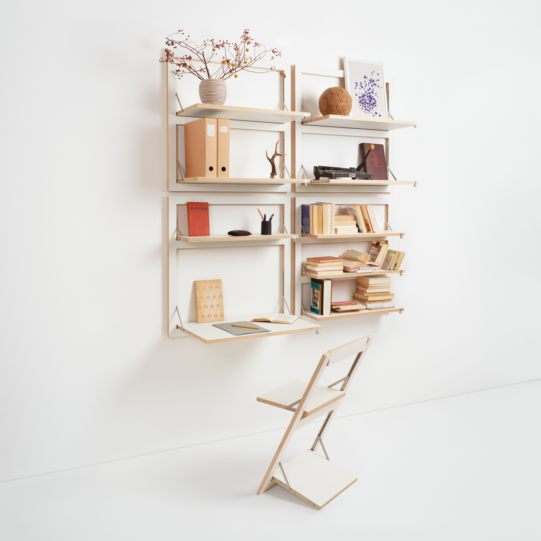 AMBIVALENZ // FLÄPPS - SHELF | 80X80-3 | WHITE