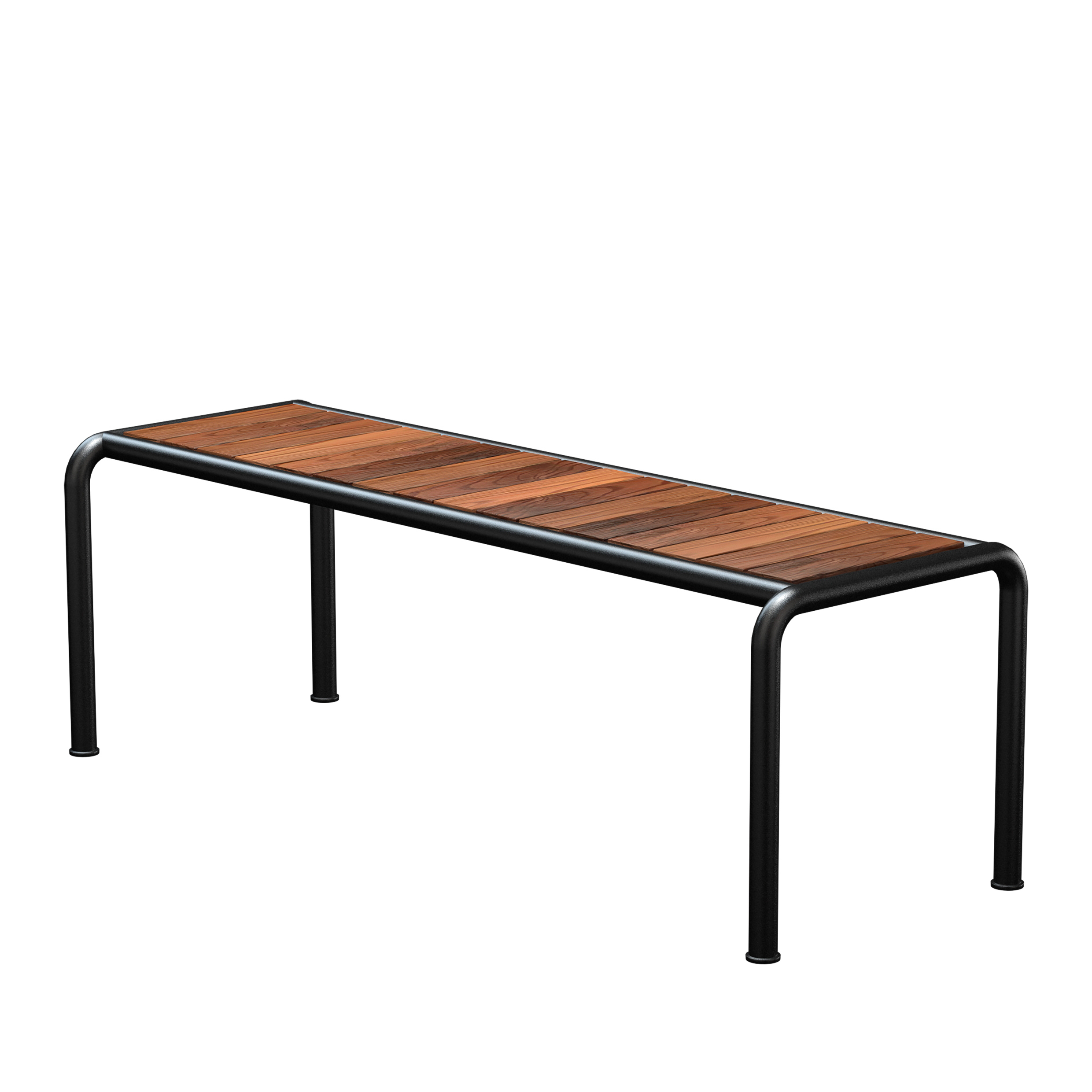 Houe // AVANTI Bench - Gartenbank, 130cm, Sitzfläche Esche, Rahmen Black