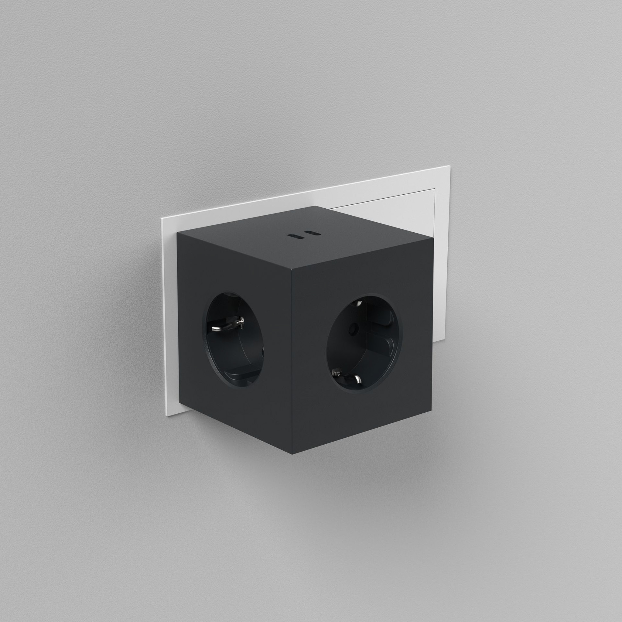 AVOLT // SQUARE 2 - STECKDOSENADAPTER USB-C WALLMOUNT | BLACK