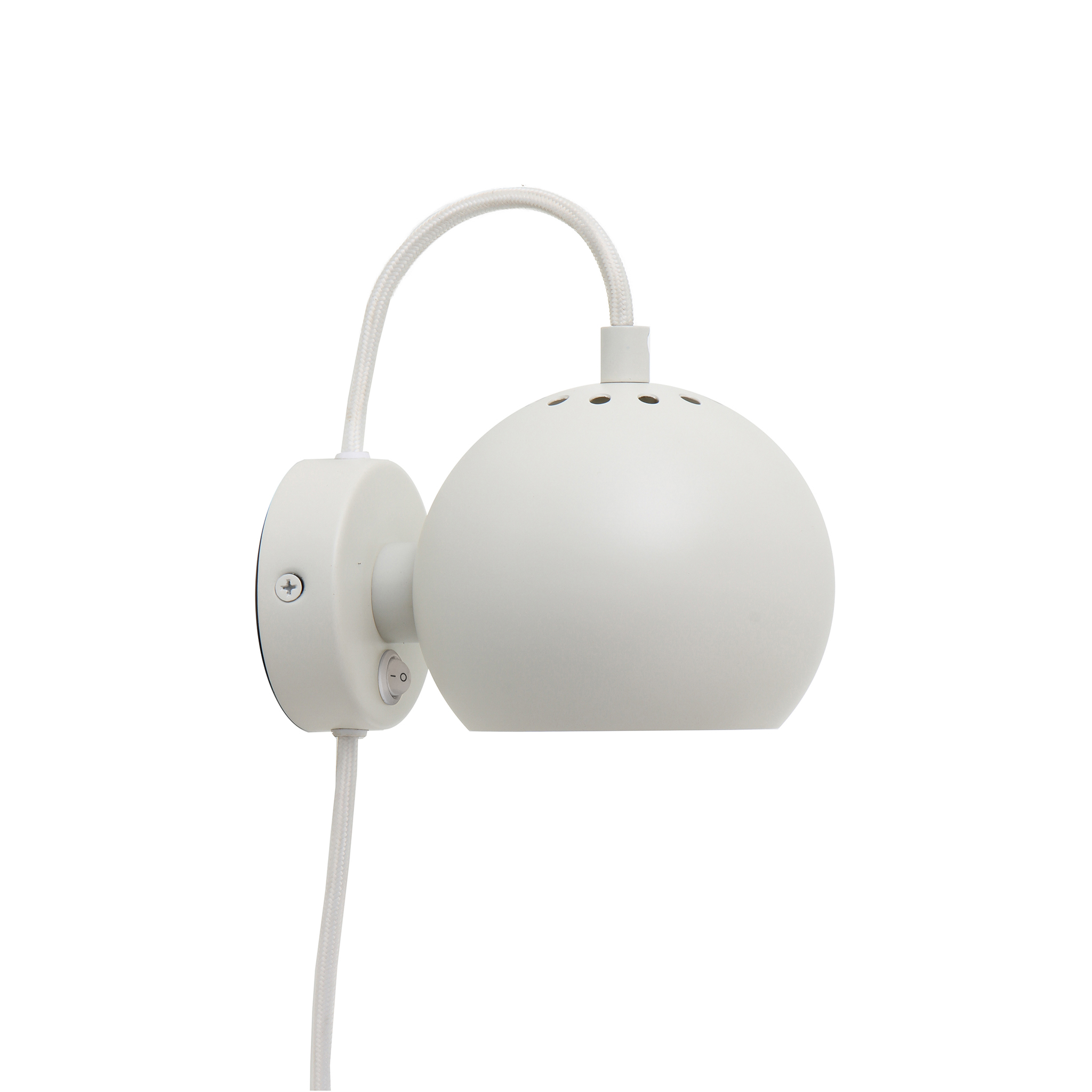 FRANDSEN // BALL WALL LAMP WITH USB EU - WANDLEUCHTE | MATT WHITE