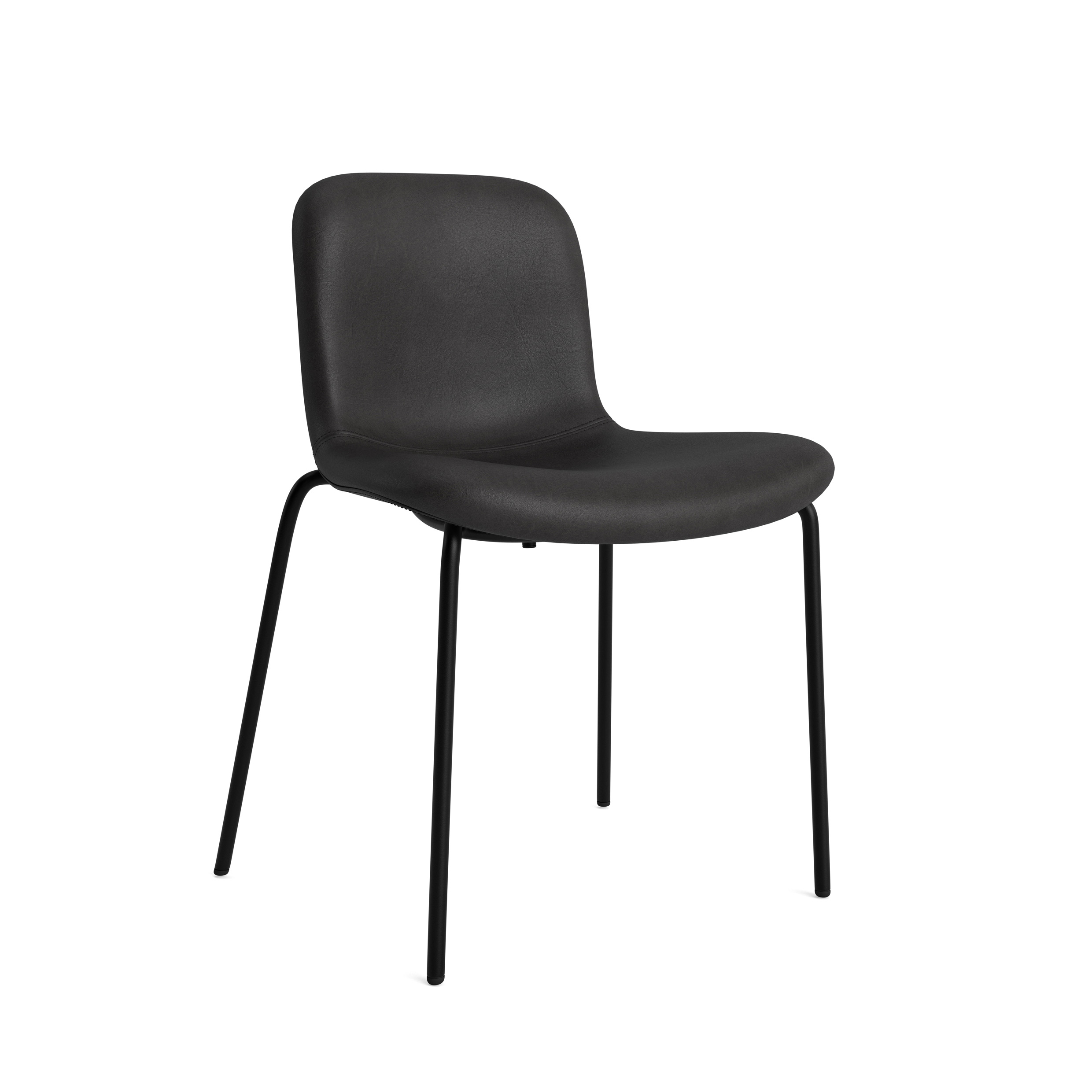 NORR11 // LANGUE - CHAIR | STEEL BLACK | SOFT LEATHER DUNES ANTHRACITE 21003