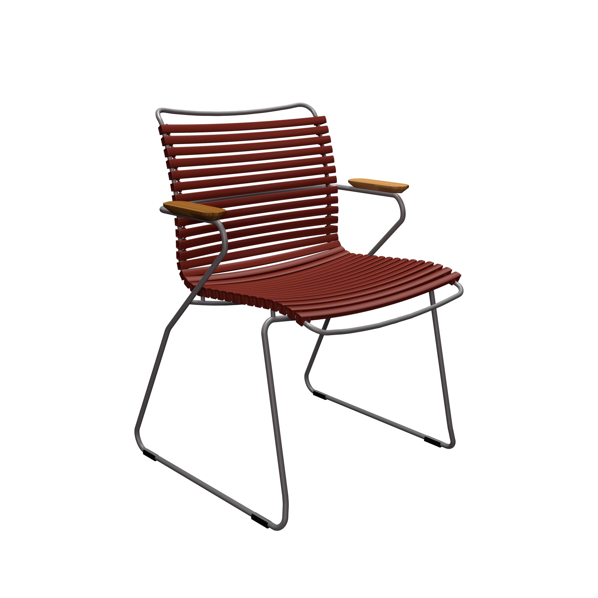 Houe // CLICK Dining Chair - garden chair with armrest, paprika