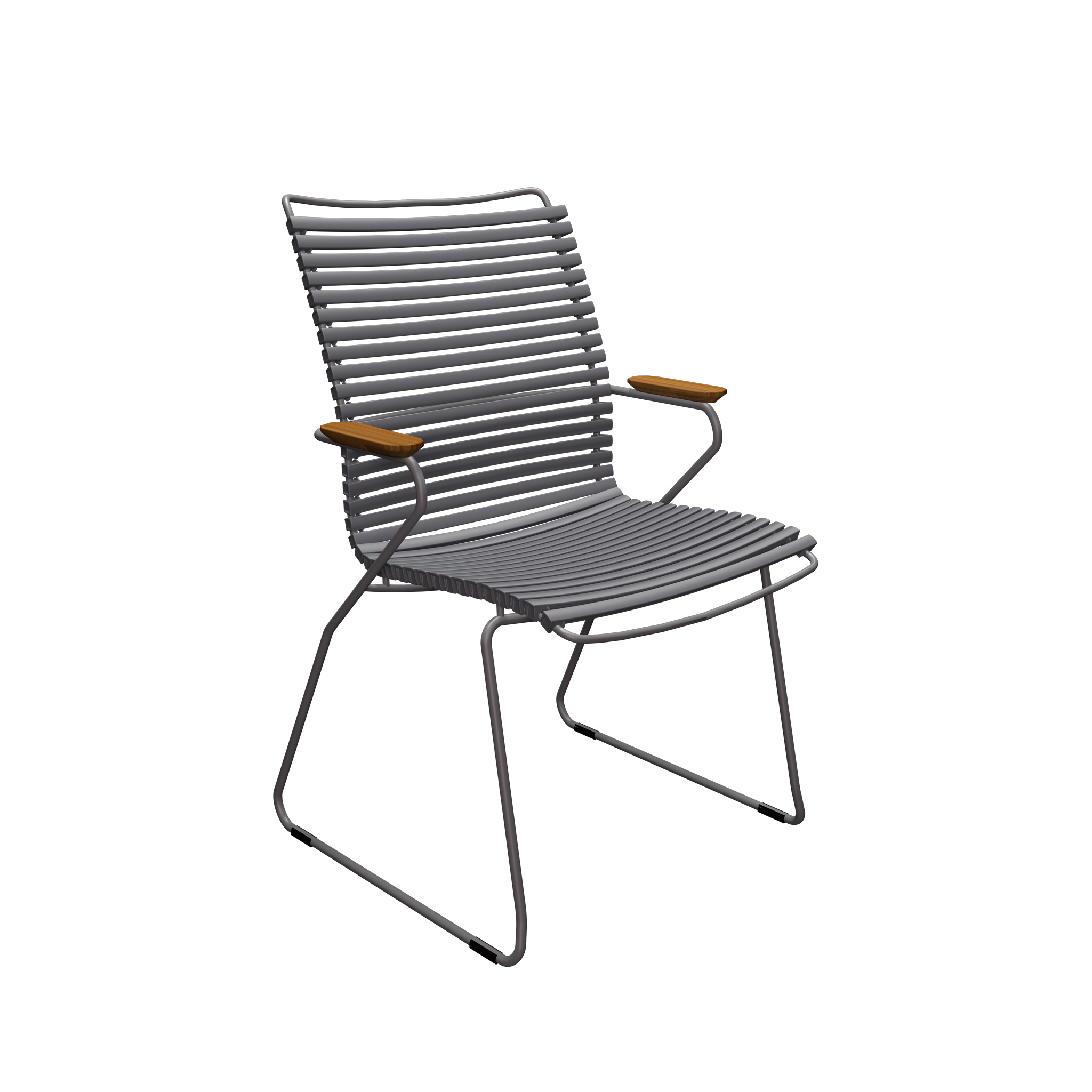 Houe // CLICK Dining Chair - Armchair with high backrest, dark grey