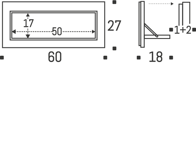 AMBIVALENZ // FLA?PPS - REGAL | 60X27-1 | WEISS