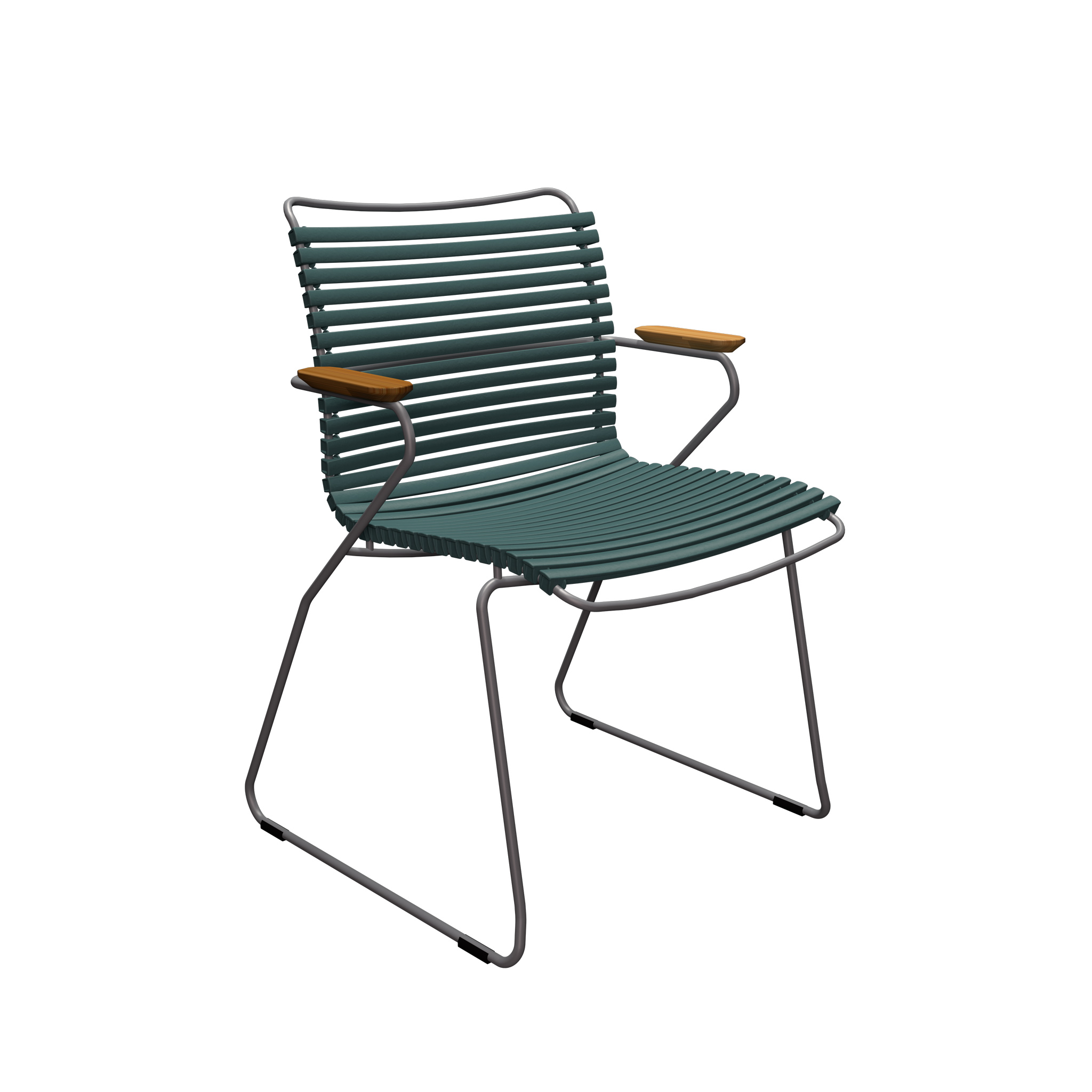 Houe // CLICK Dining Chair - garden chair with armrest, pine green