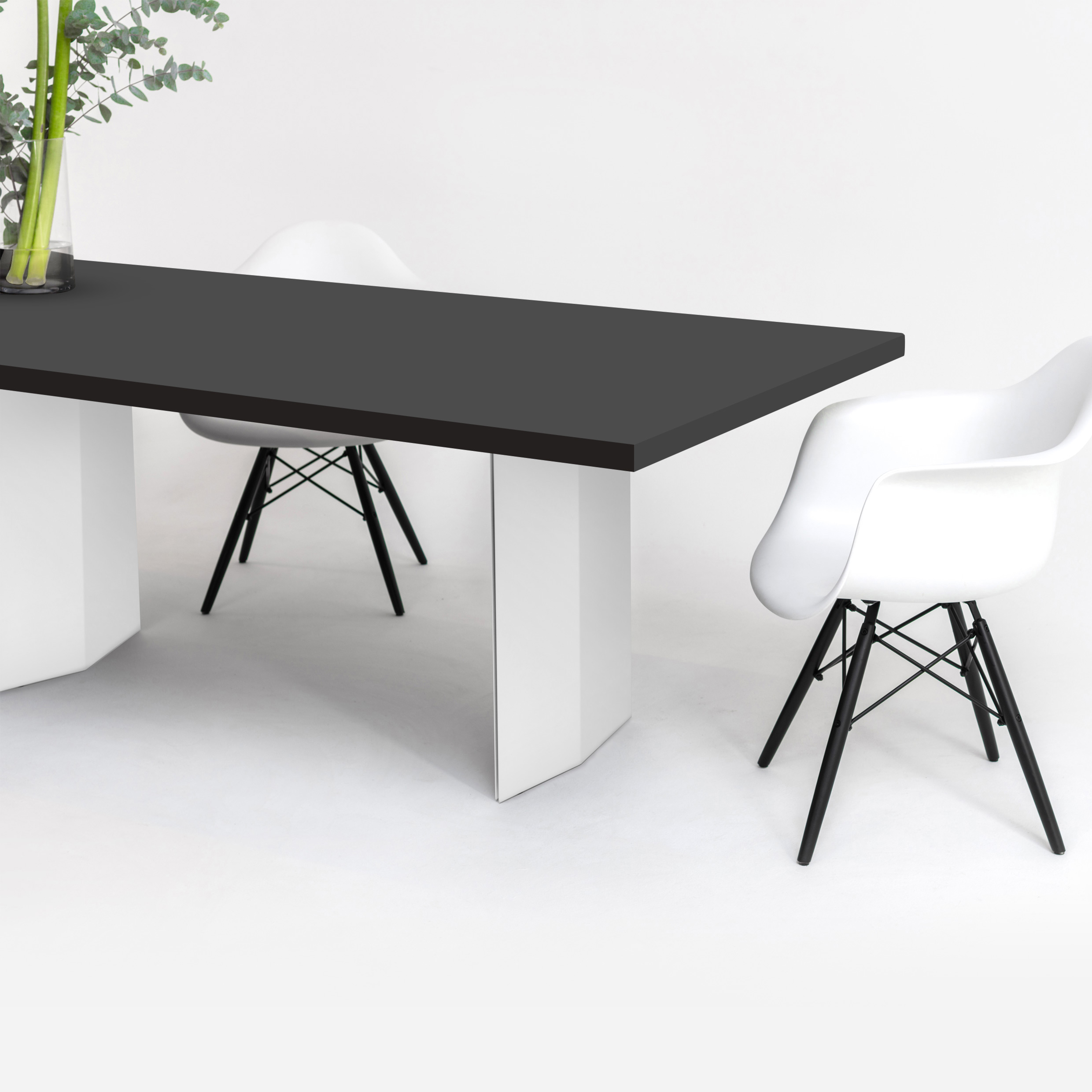 FORM EXCLUSIV // KUNO - TISCH | FENIX | SCHWARZ  - DOUBLE WHITE - SCHWARZ - 260CM X 100CM X 4CM
