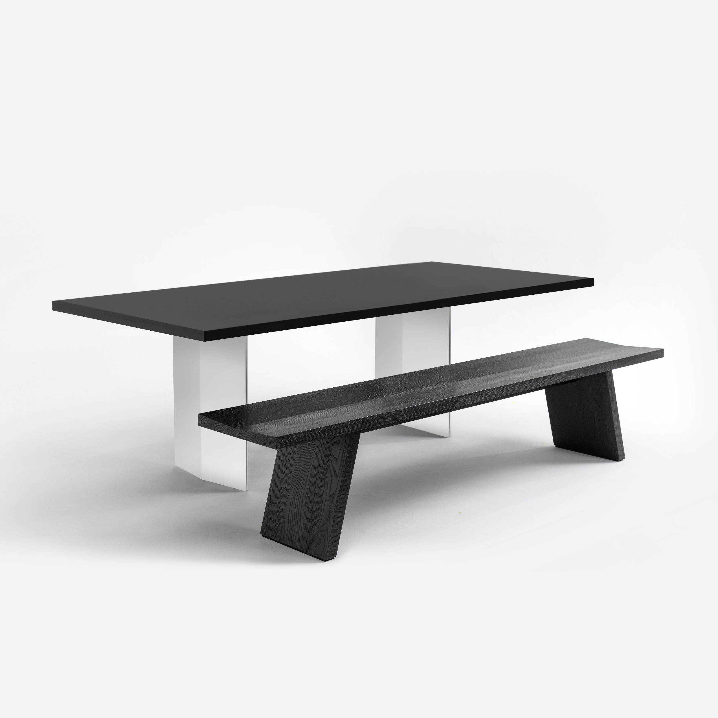 FORM EXCLUSIV // KUNO - TISCH | FENIX | SCHWARZ  - DOUBLE WHITE - SCHWARZ - 260CM X 100CM X 4CM