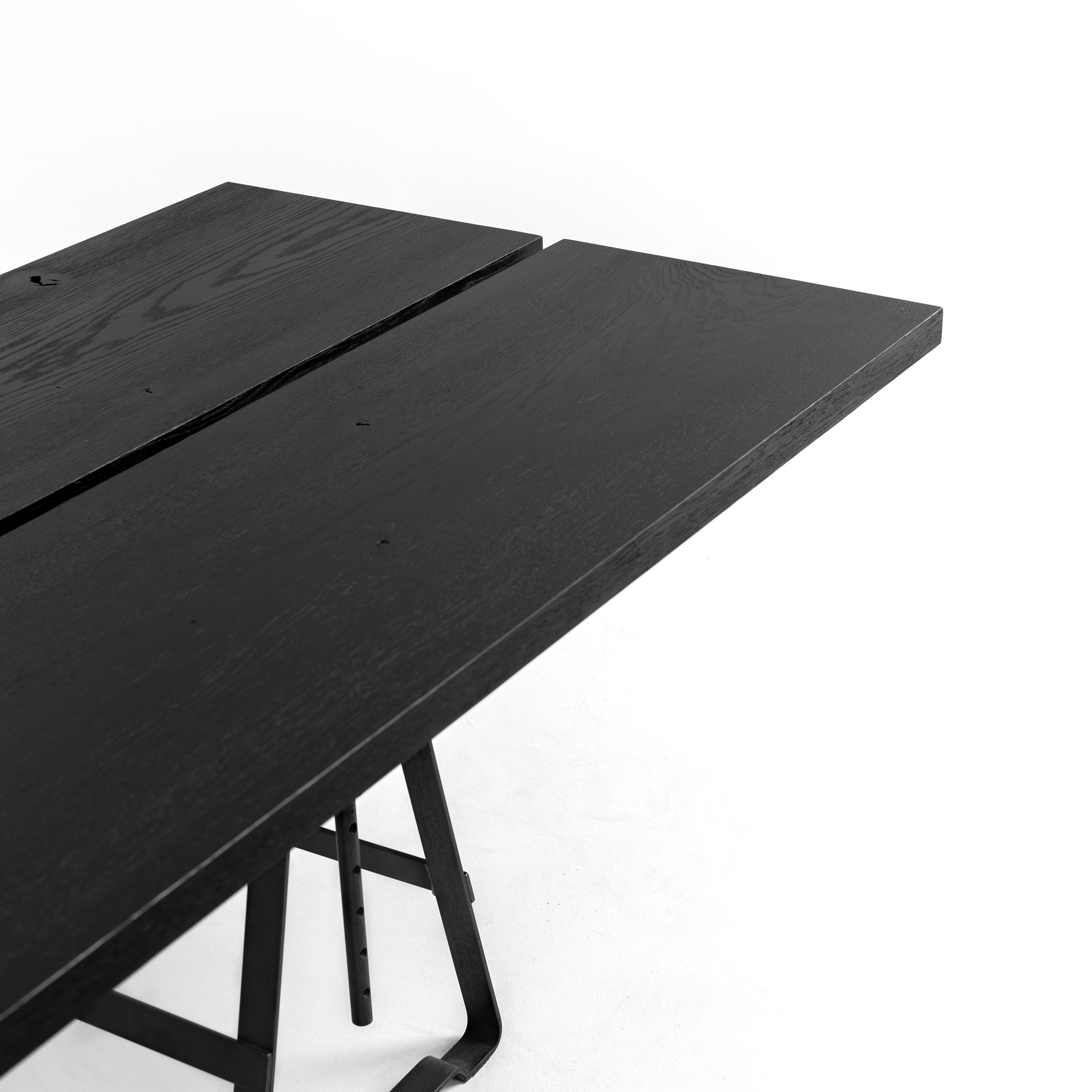 FORM EXCLUSIVE // JOON - IN-/OUTDOOR TABLE | BLACK CARED - 240CM X 45CM X 5CM - PAINT MONKEY BLACK