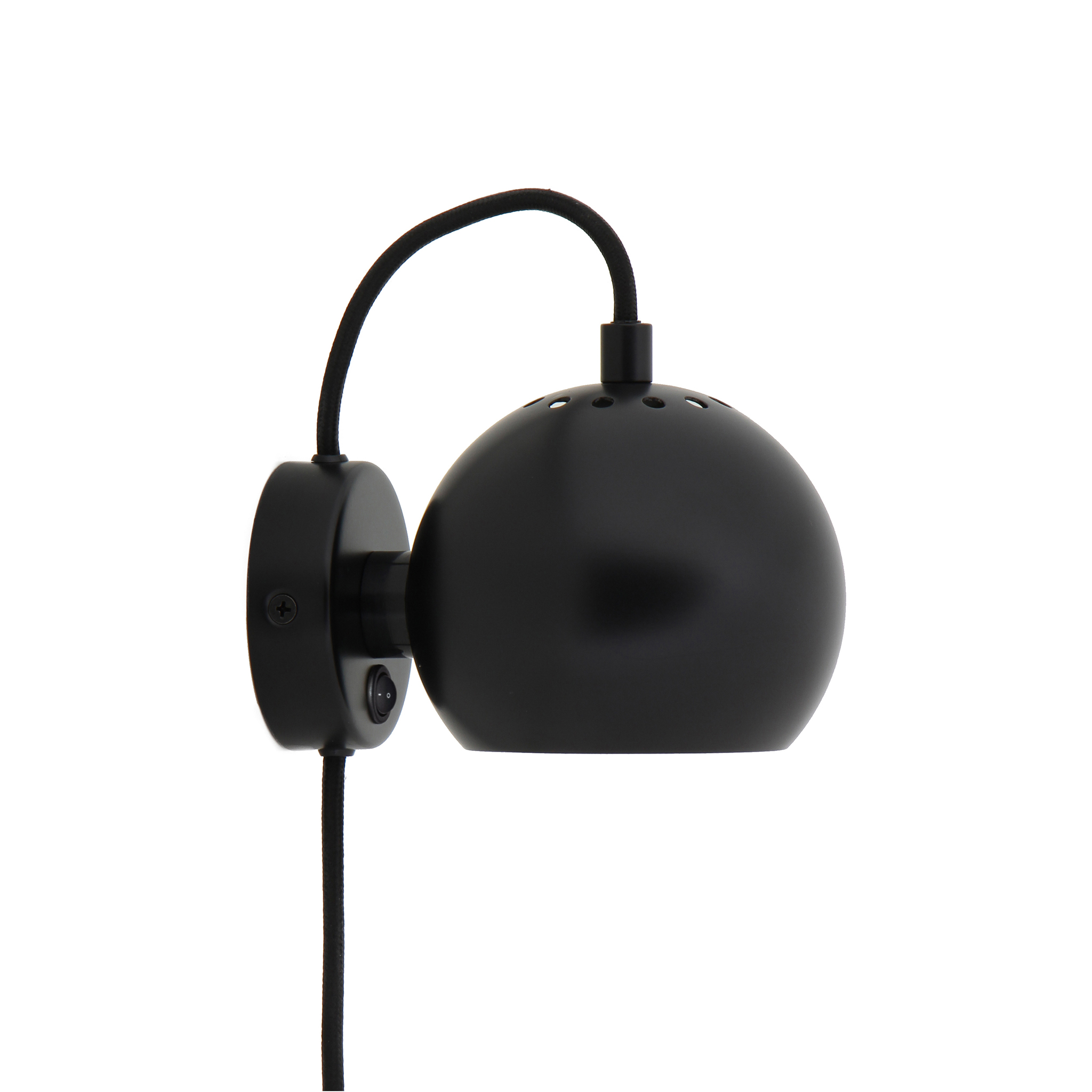 FRANDSEN // BALL WALL LAMP WITH USB EU - MATT BLACK