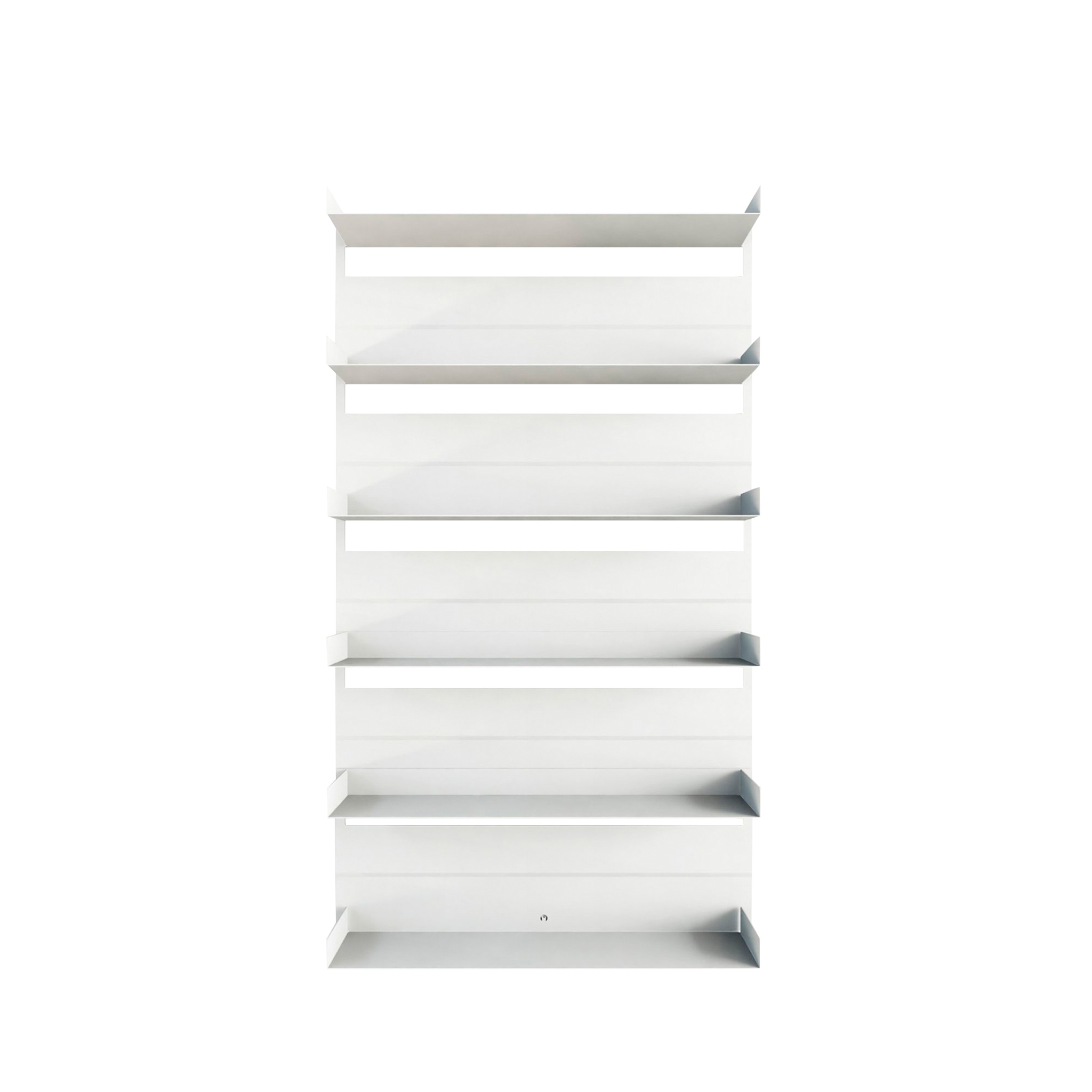 METALLBUDE // ARIS - WALL SHELF | WHITE - 6 SHELVES