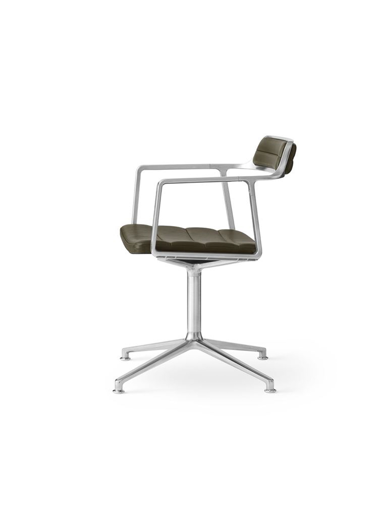 VIPP 452 // SWIVEL CHAIR - BOSCO GREEN, POL. FRAME, GLIDERS