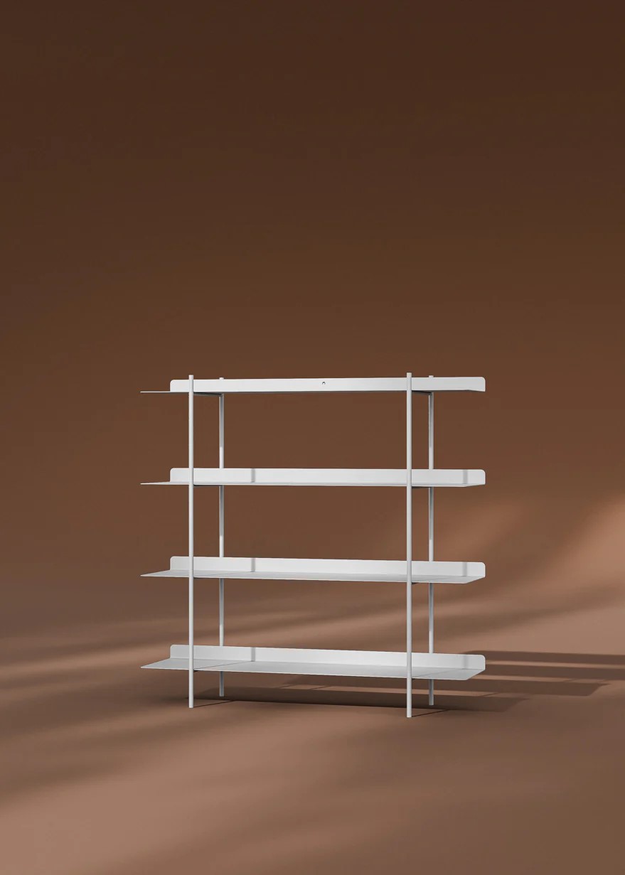 METALLBUDE // THARON - STANDING SHELF | WHITE | 4er-SET