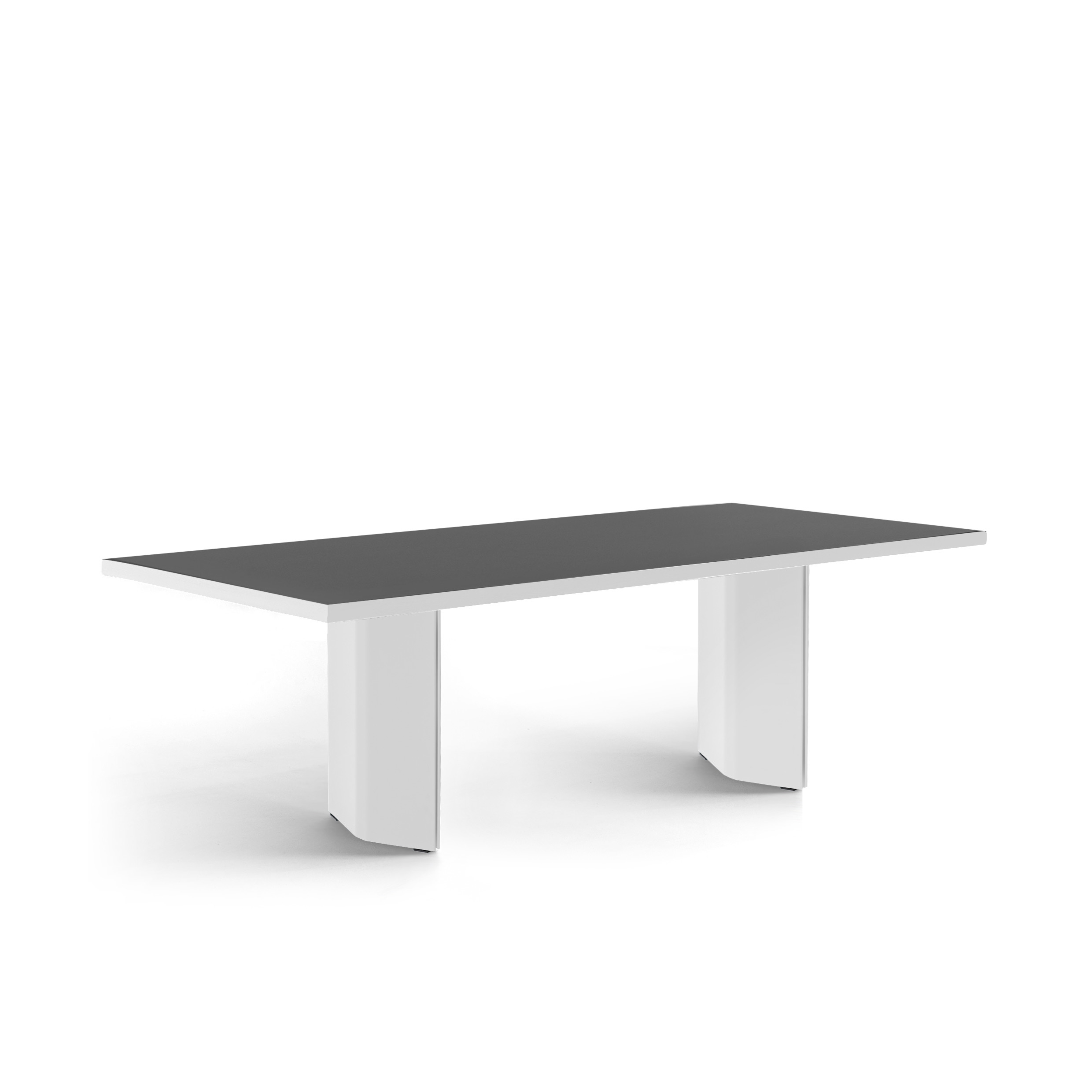 FORM EXCLUSIV // KUNO - TISCH | FENIX | SCHWARZ  - DOUBLE WHITE - 220CM X 100CM X 4CM - WEISS