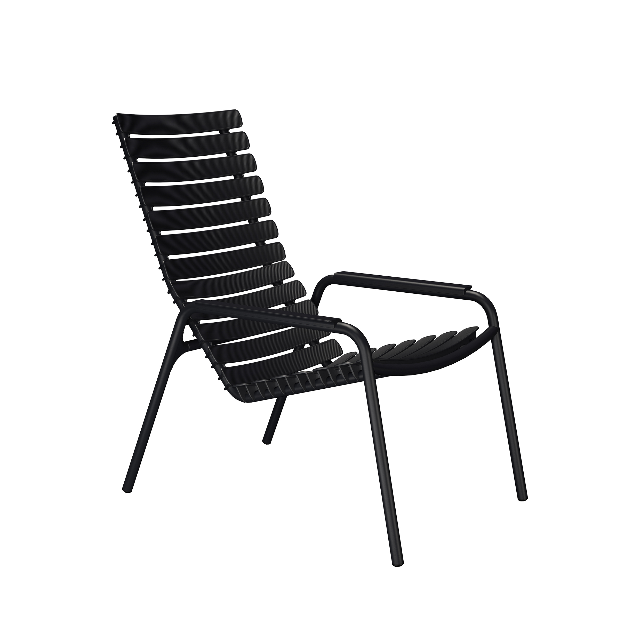 Houe // ReClips Lounge Chair - Loungesessel, Armlehne Schwarz, Farbe Schwarz