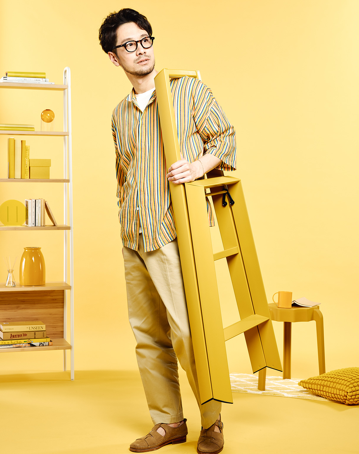 METAPHYS // LUCANO 3 STEP - STEP LADDER | 3-STEP | MUSTARD YELLOW