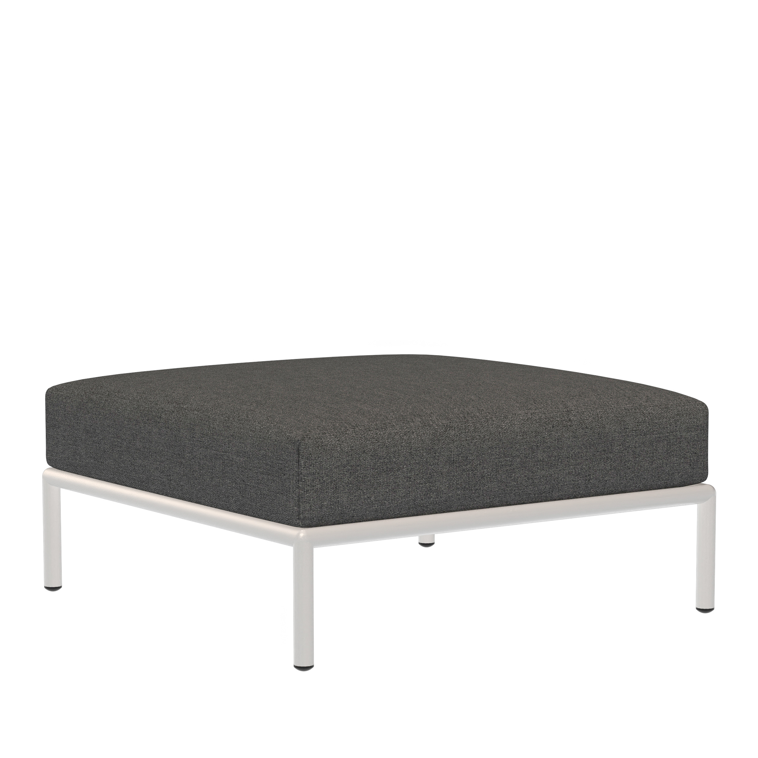 Houe // LEVEL 2 Ottoman - Loungehocker, Dark grey / Muded white