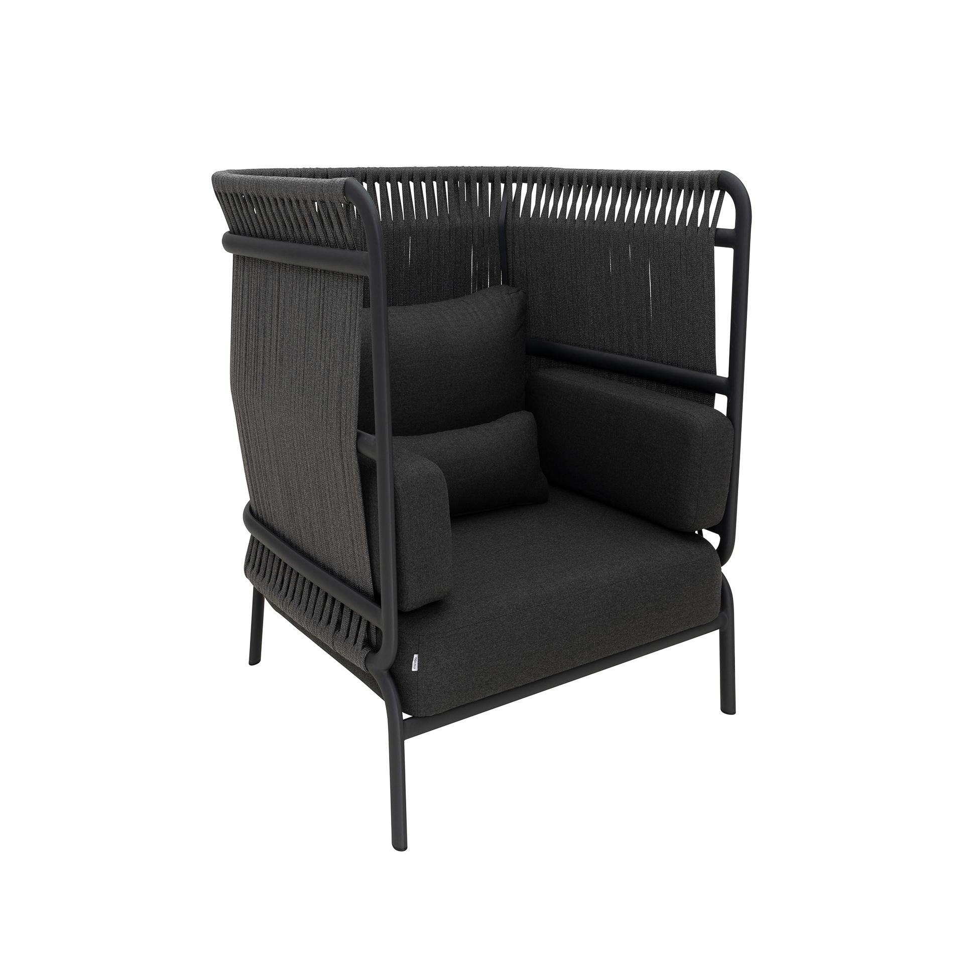 MINDO // MINDO 106 HIGH BACK LOUNGE CHAIR - DARK GREY | BLACK