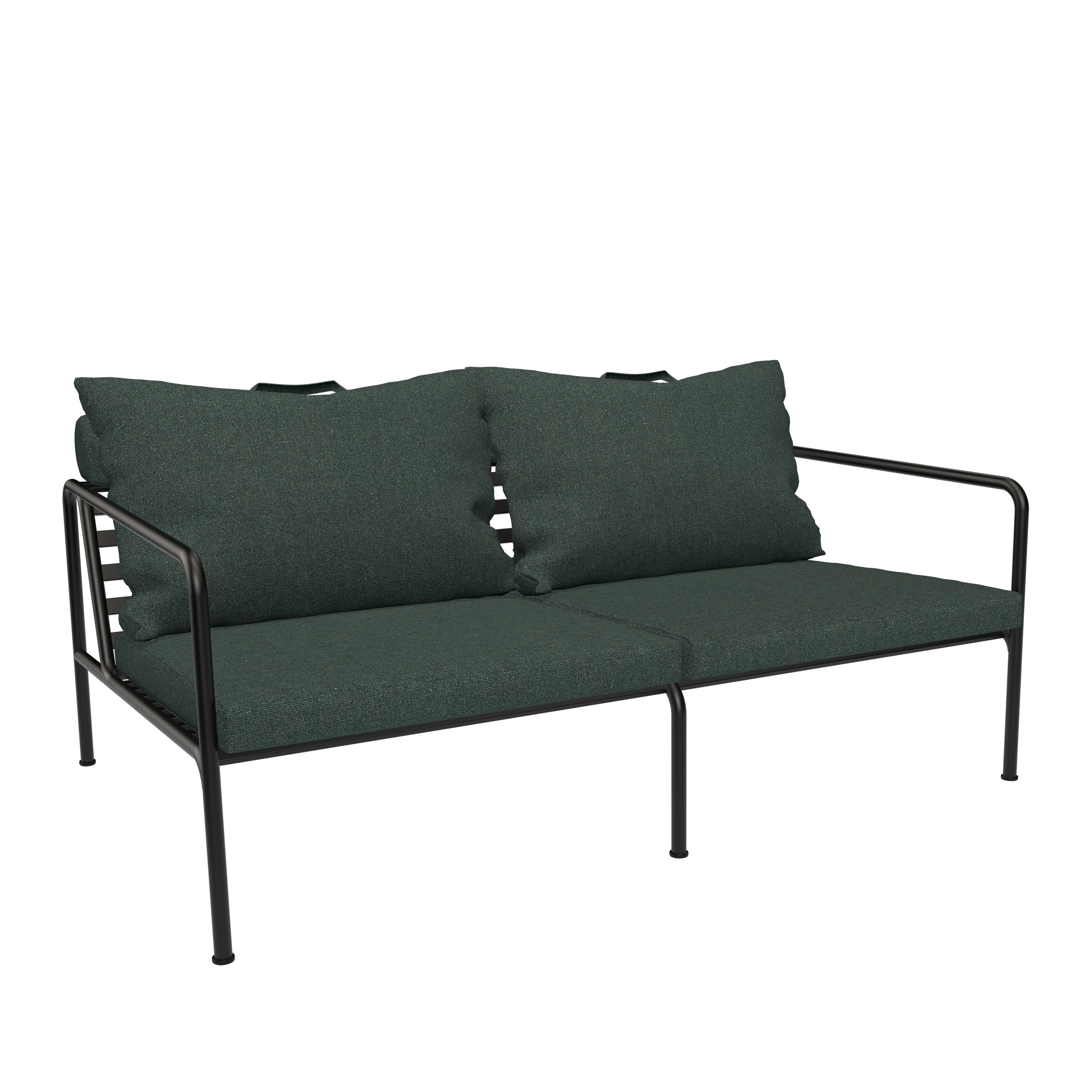 Houe // AVON 2-seater - Outdoor sofa, black frame, Alpine cushion