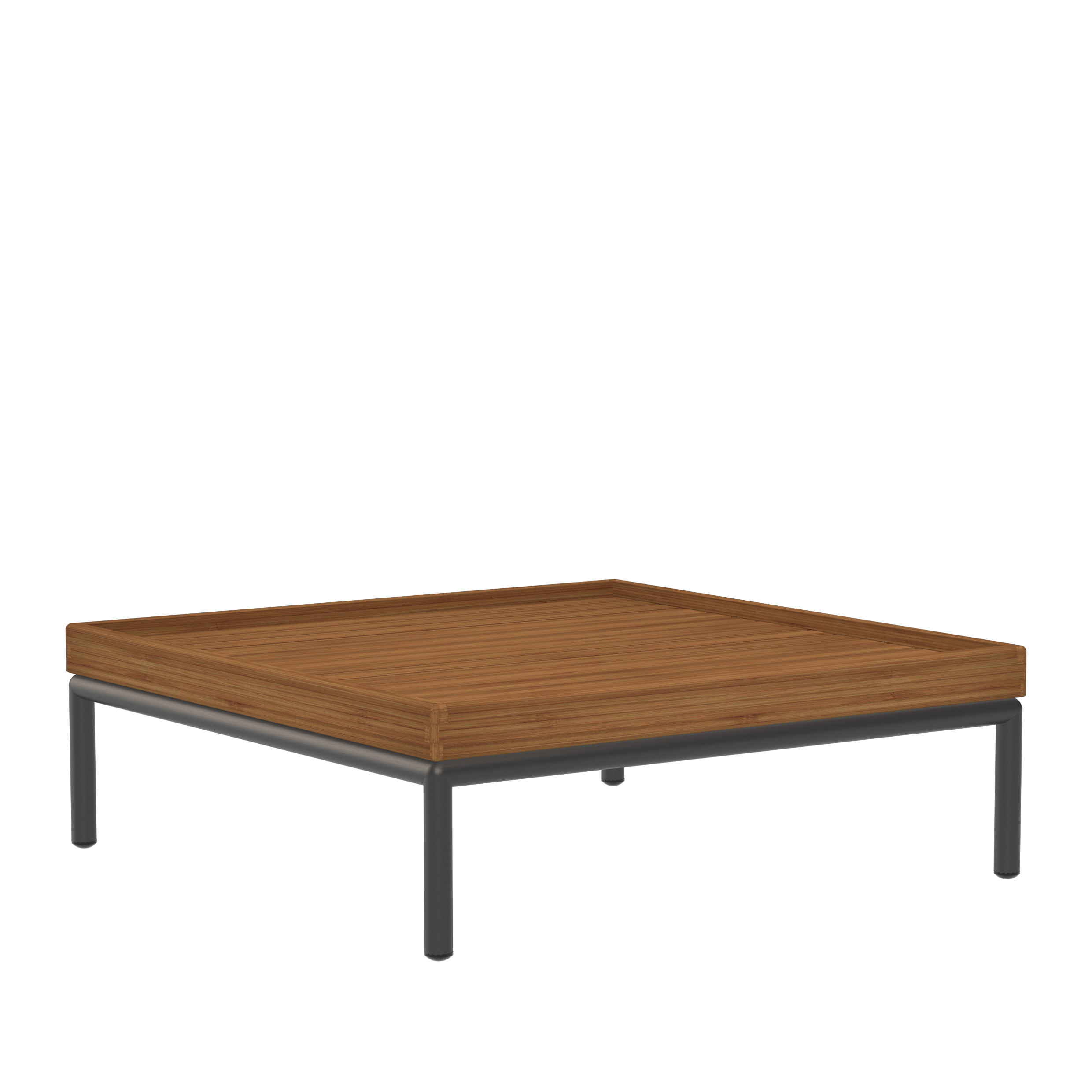 Houe // LEVEL Coffee table - 81x81 cm, Bambus, Dark grey