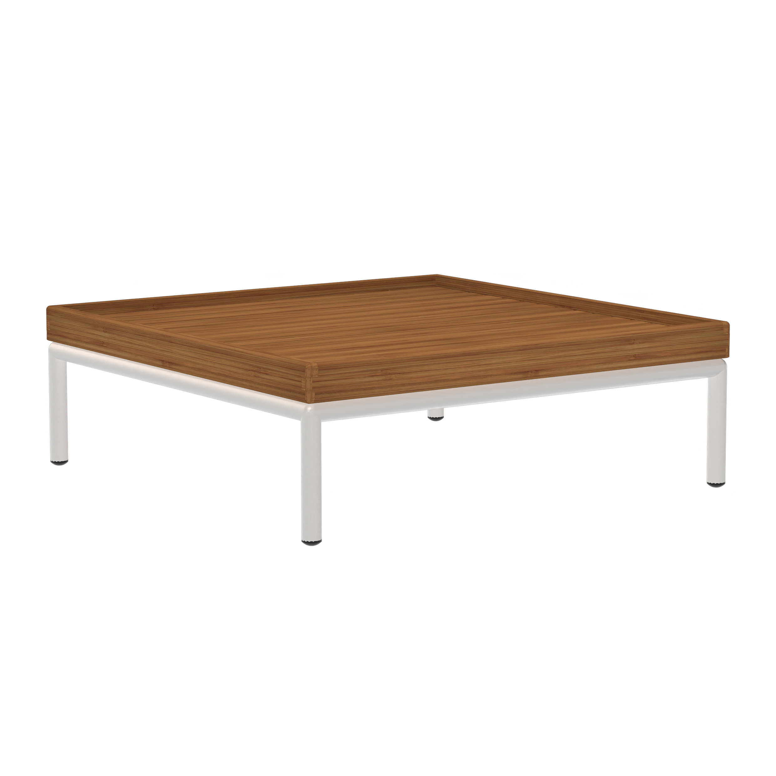 Houe // LEVEL Coffee table - 81x81 cm, Bambus, Muted white