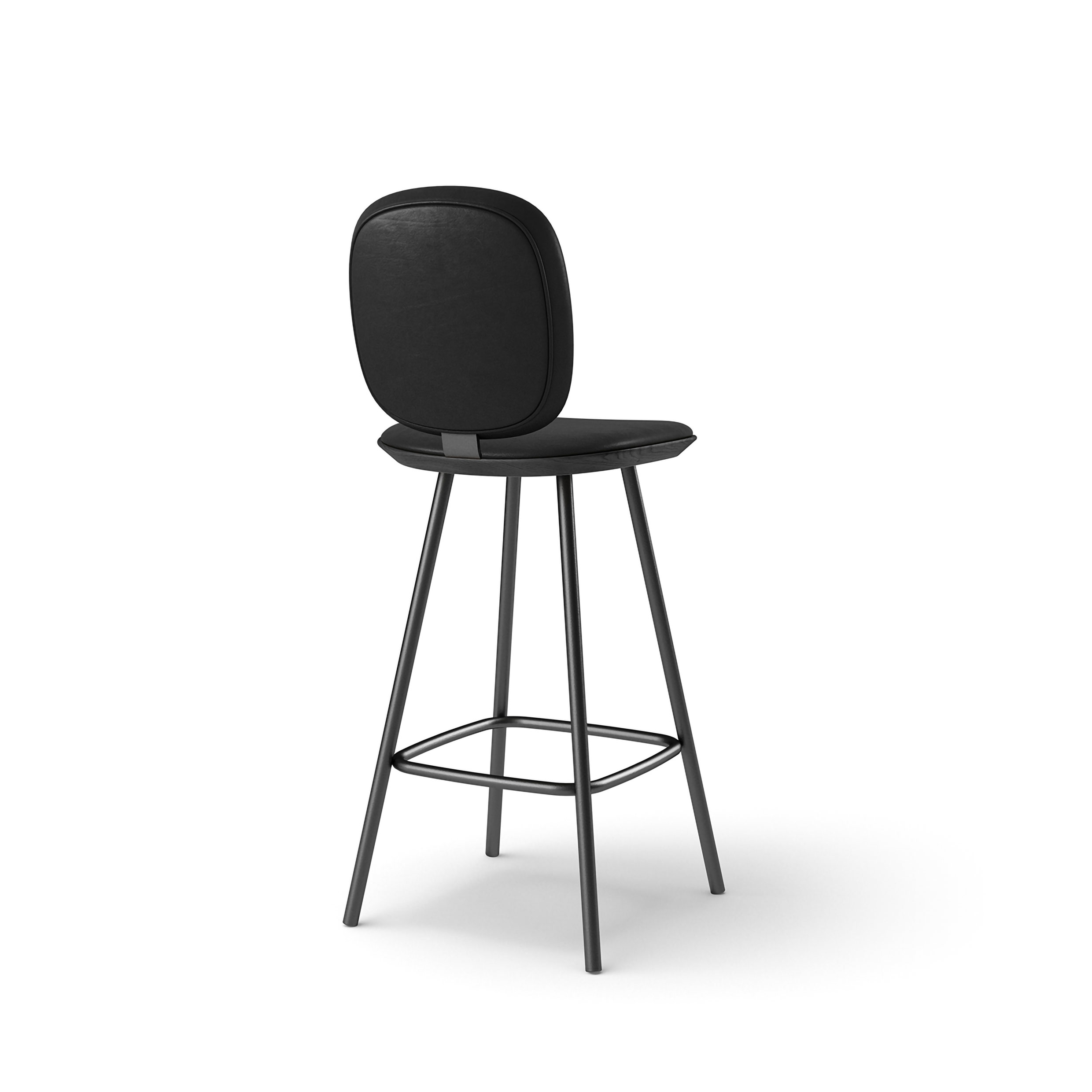 BRDR. KRÜGER // PAULINE - BAR STOOL WITH BACK | BLACK 