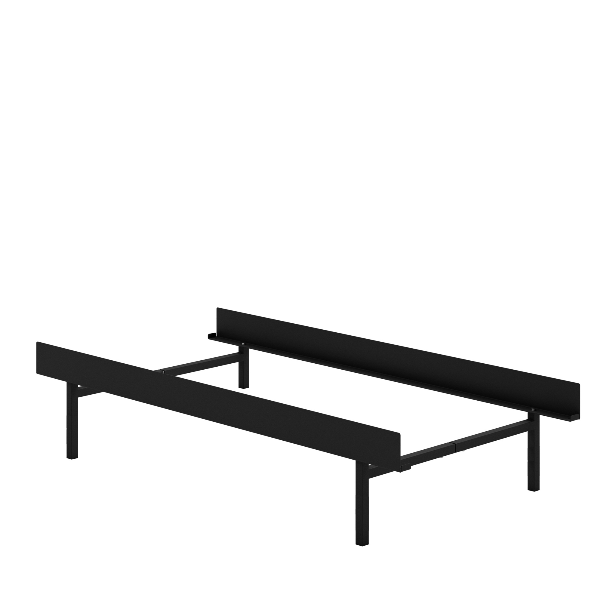 MOEBE // BED 90 CM (TALL) - BLACK | NO SLATS | NO SIDE TABLE