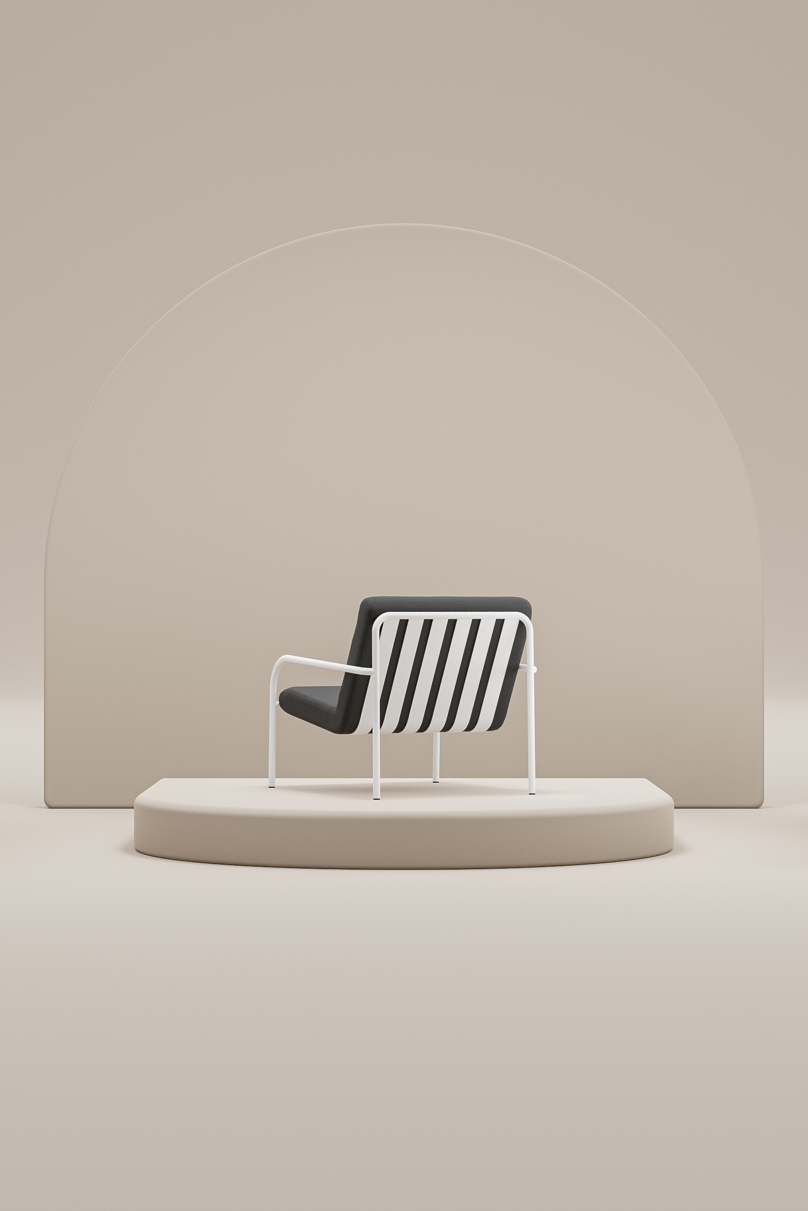 METALLBUDE // DIEGO - LOUNGE CHAIR | OUTDOOR | WHITE/GRAPHITE