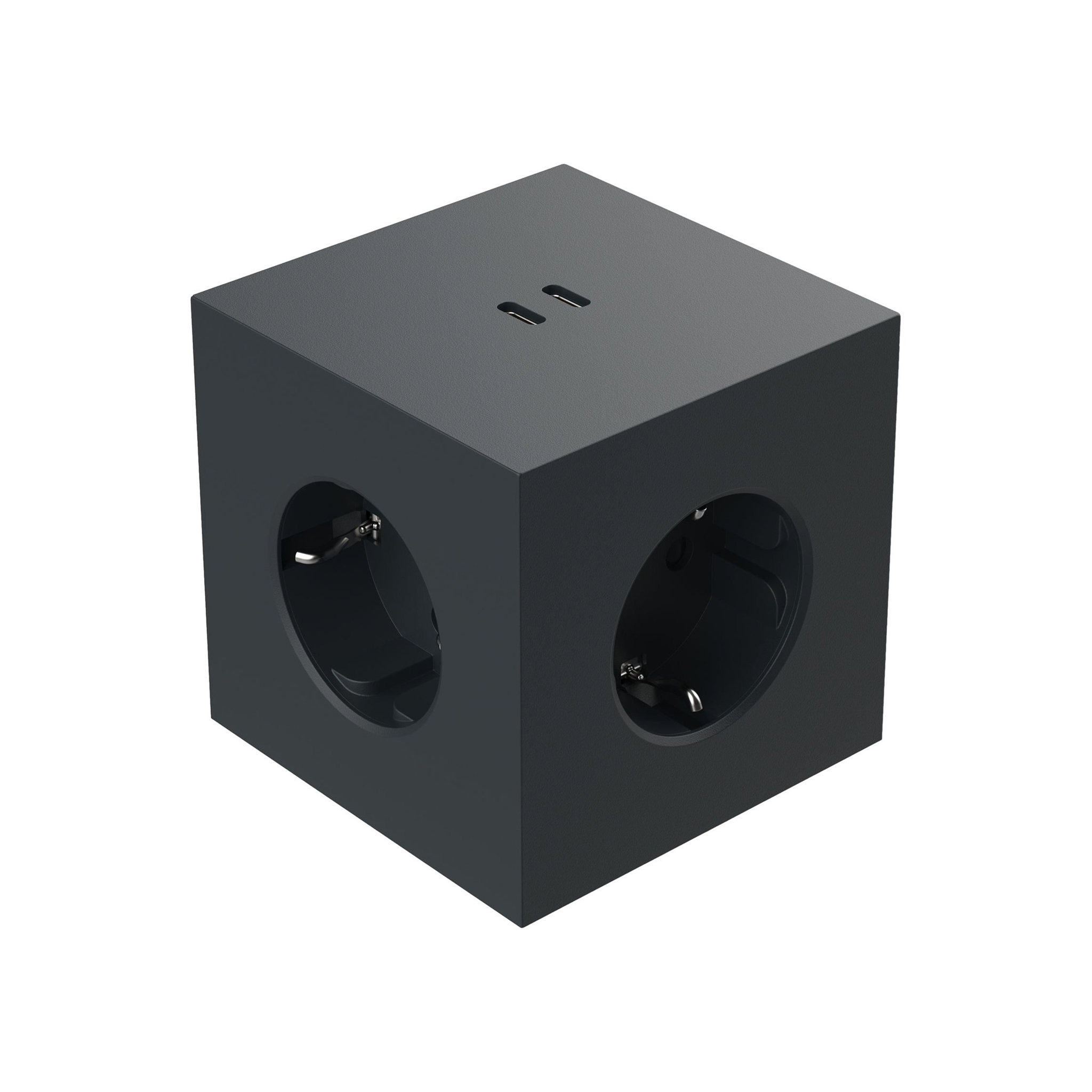 AVOLT // SQUARE 2 - SOCKET ADAPTER USB-C WALLMOUNT | BLACK