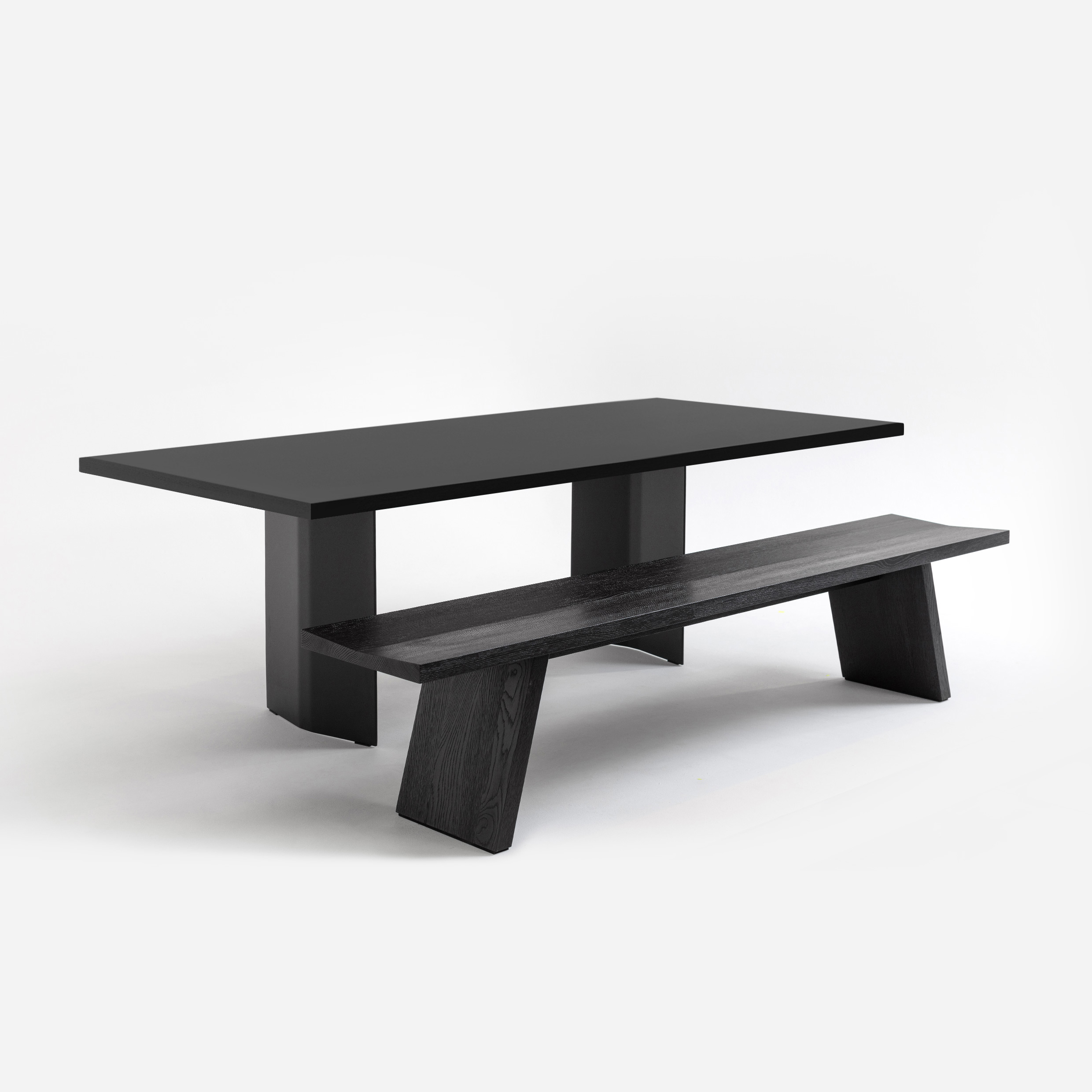 FORM EXCLUSIV // KUNO - TISCH | FENIX | SCHWARZ  - SCHWARZ - 240CM X 100CM X 4CM - SINGLE BLACK