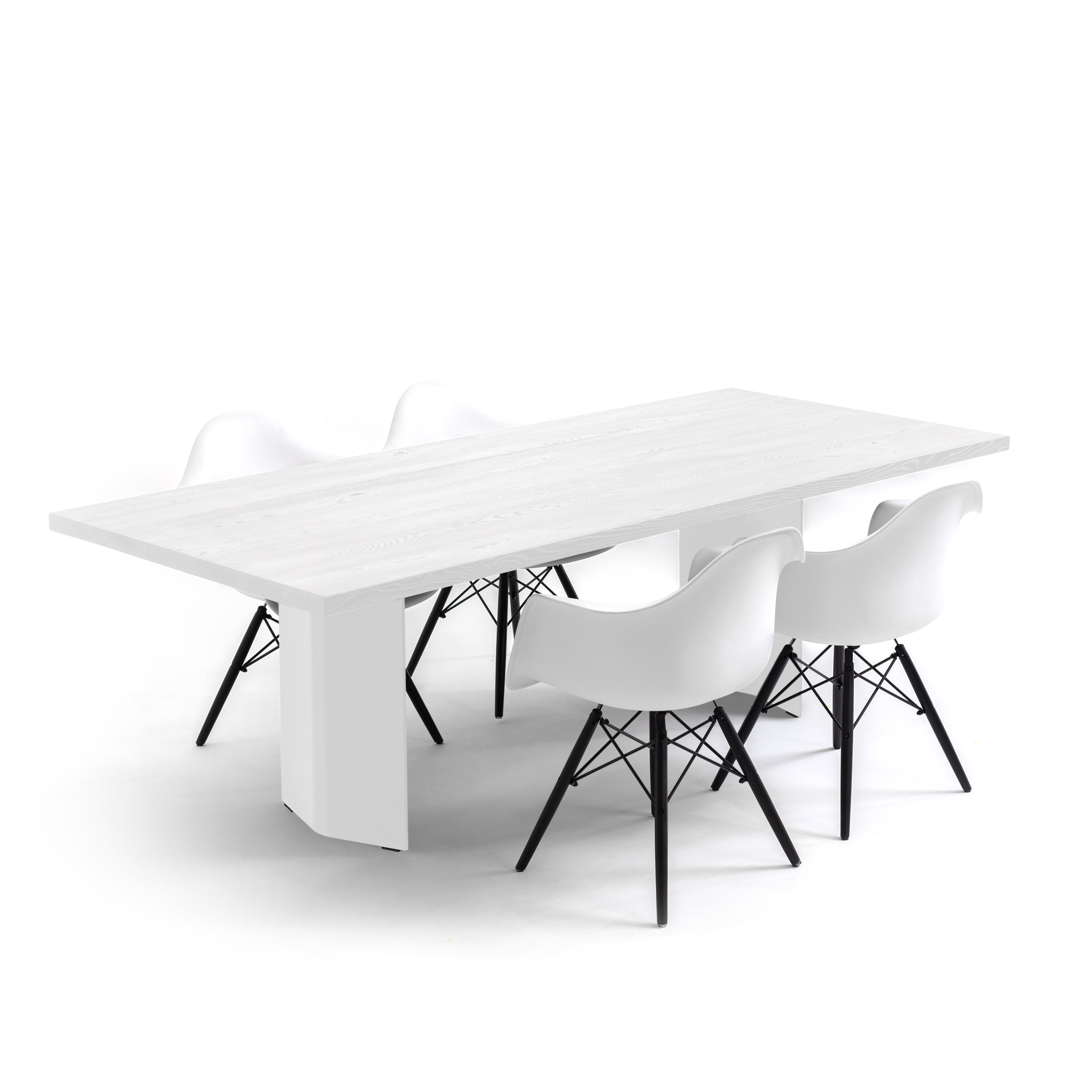 FORM EXCLUSIVE // FYNN - DINING TABLE | GERMAN OAK | WHITE OILED - 220CM X 100CM X 4CM - SINGLE WHITE