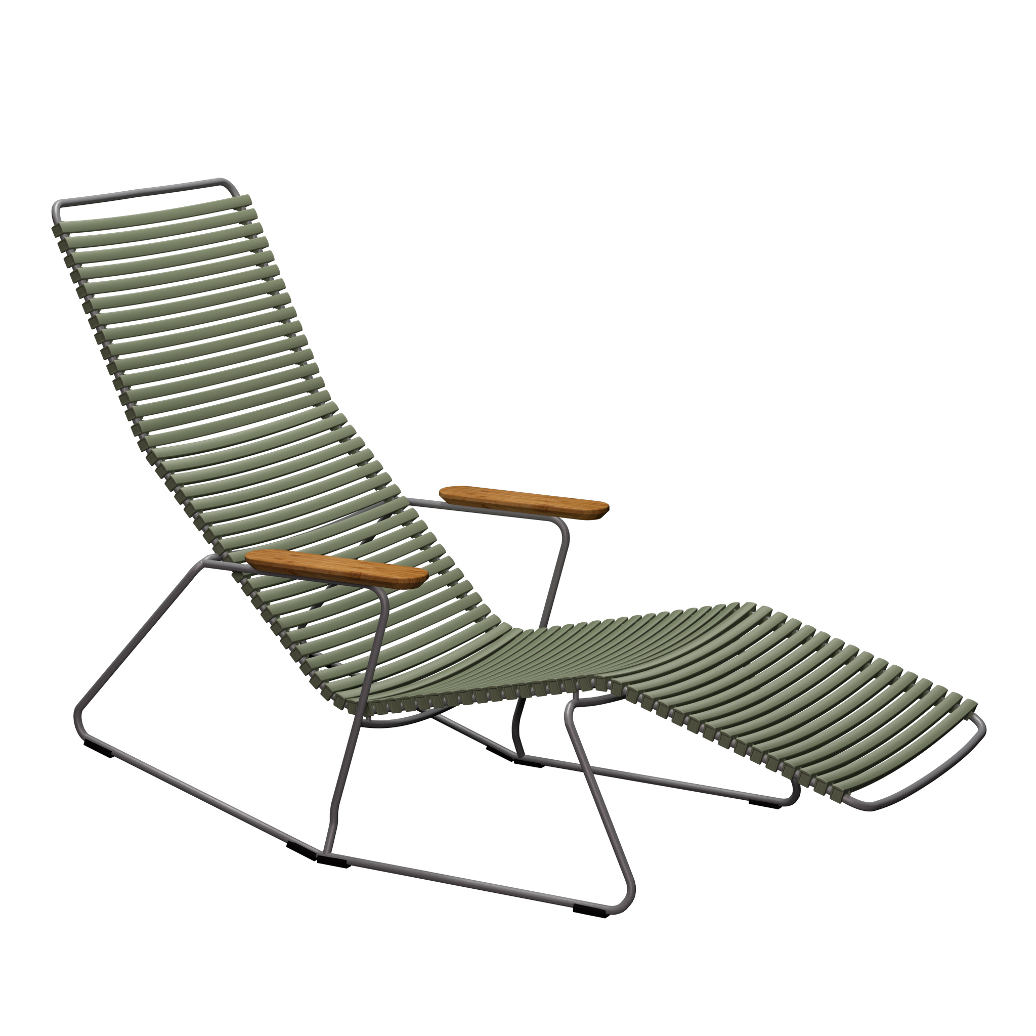 Houe // CLICK Sunrocker - garden lounger, olive green