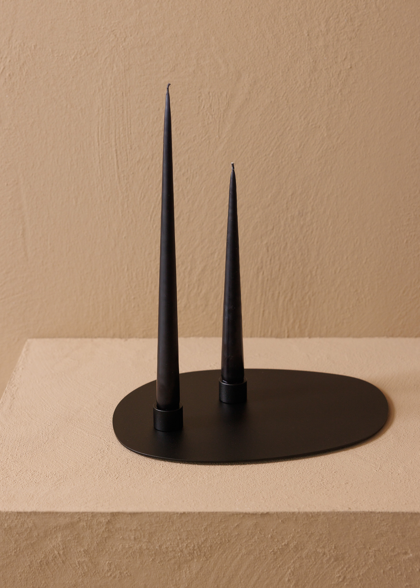 METALLBUDE // NOA L - CANDLE HOLDER | BLACK - 2-PACK