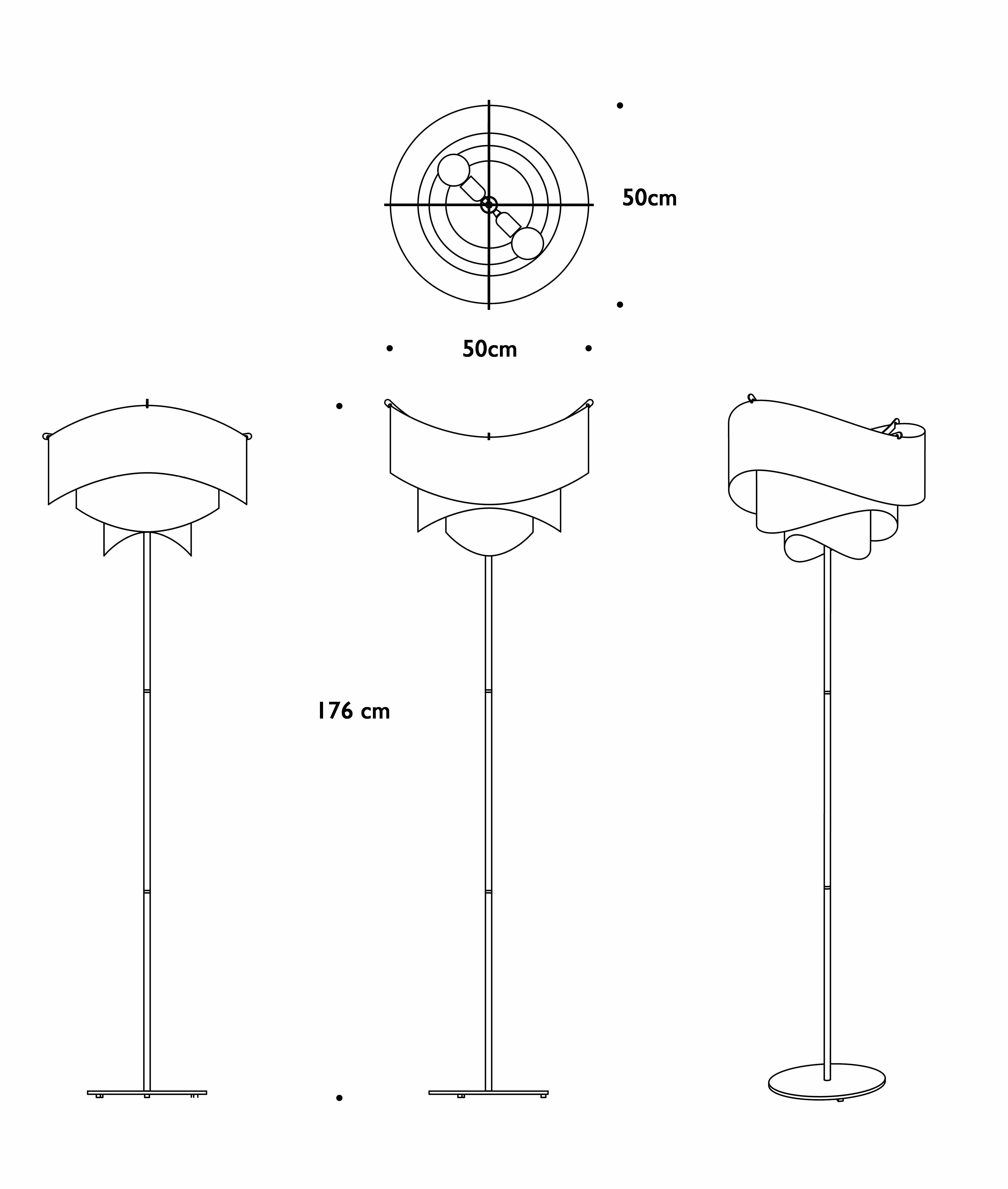 frauMaier // Maya floor - Floor lamp, black