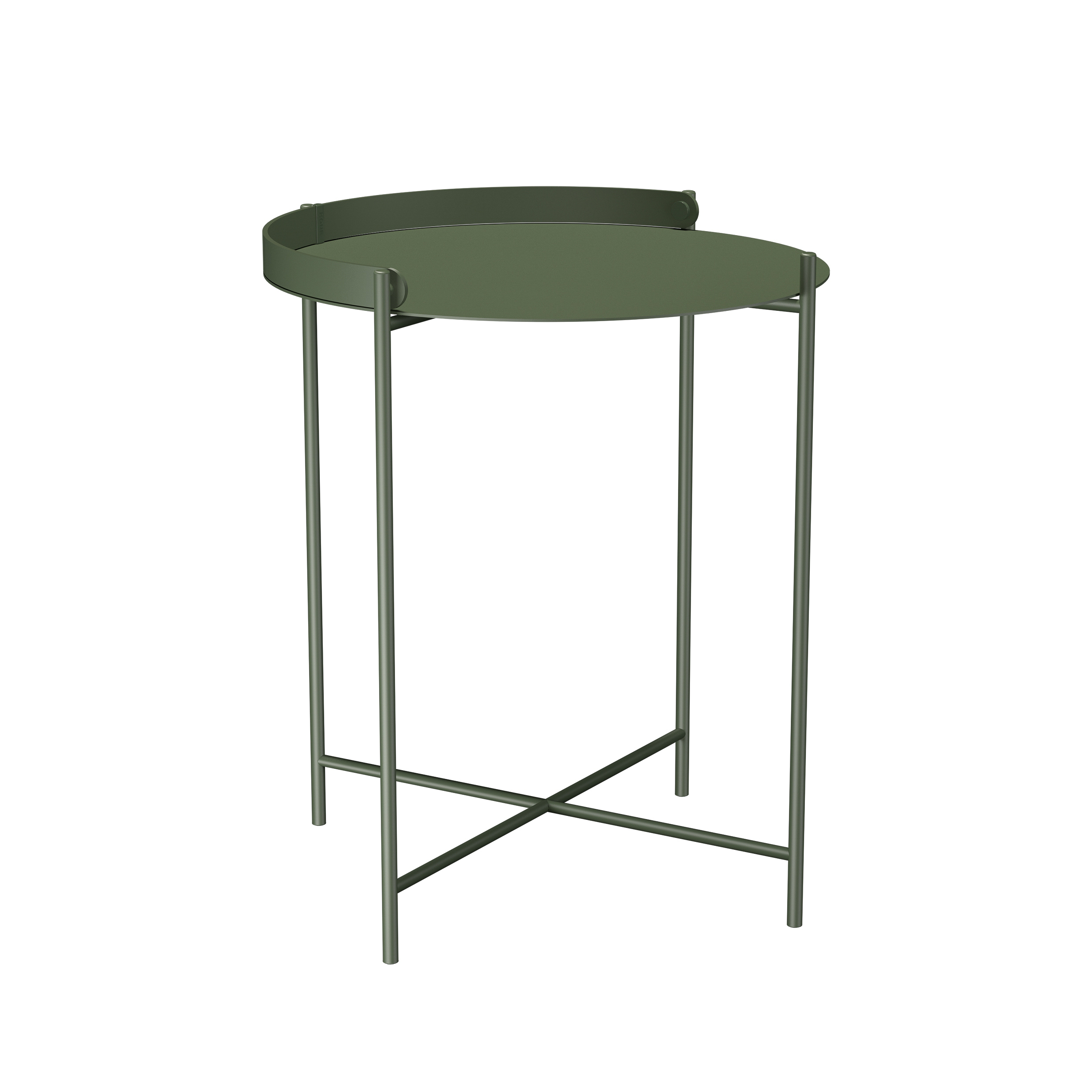 Houe // EDGE - Tray table, Ø46,5cm, Olive green