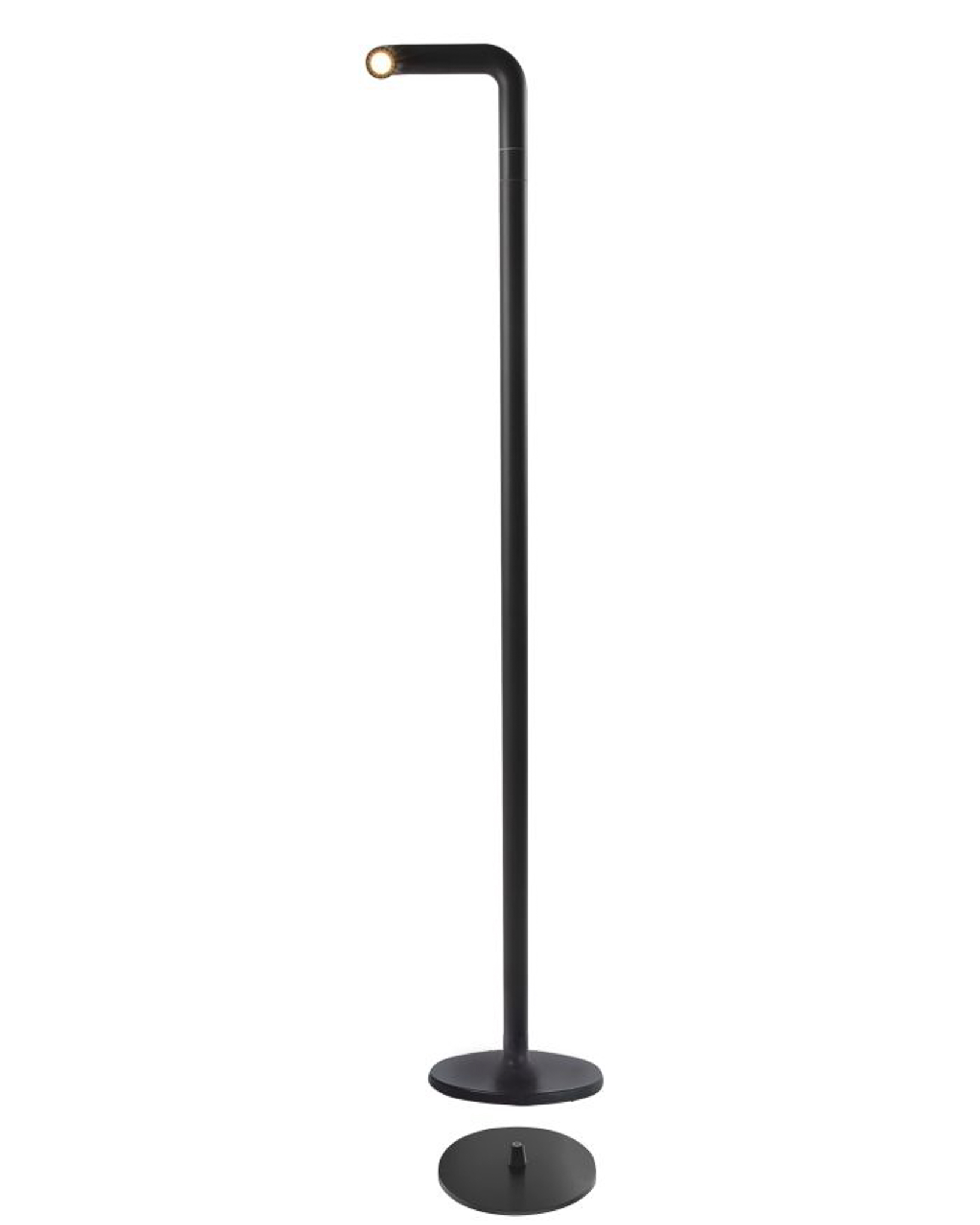 NEWDES // PIPE ST - BATTERY-POWERED FLOOR LAMP | BLACK | 120CM