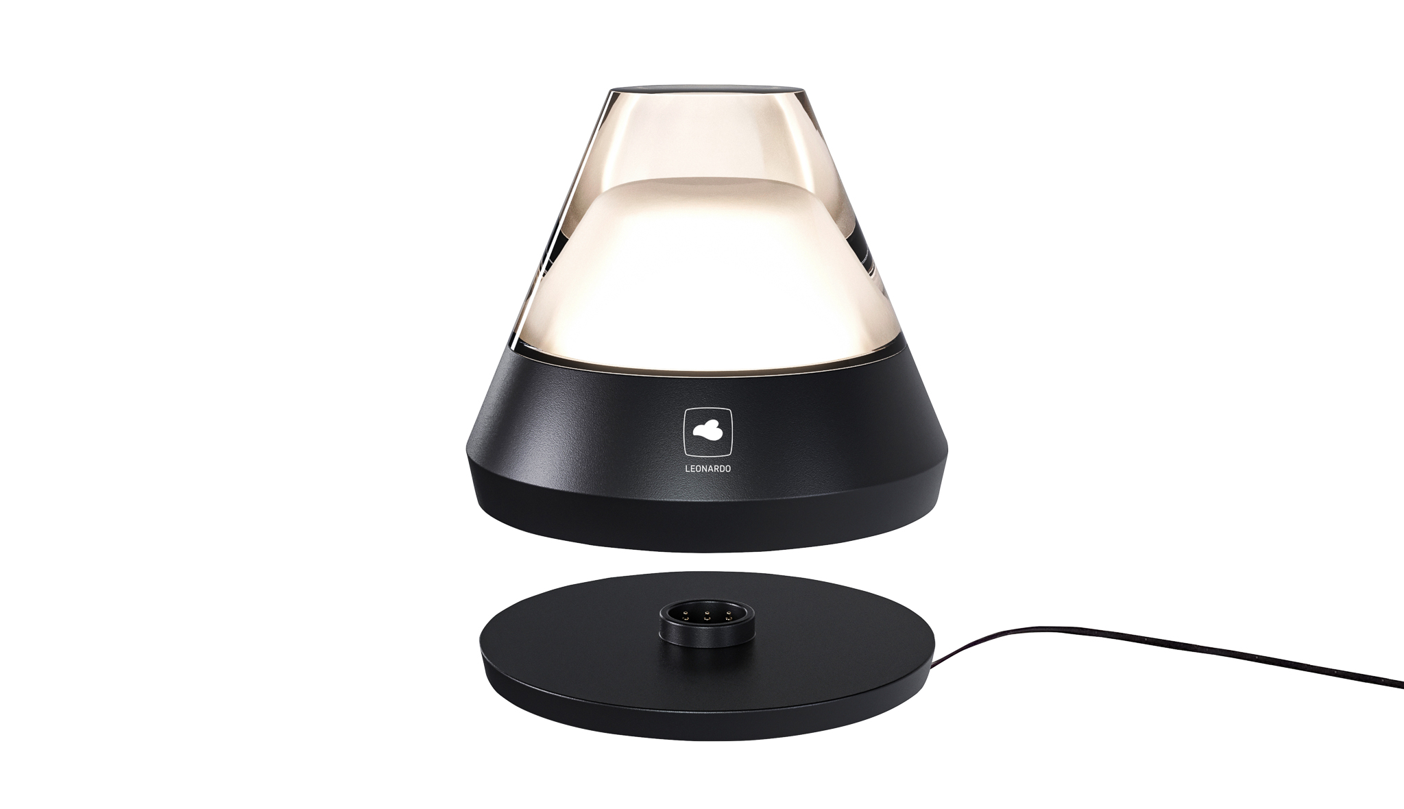 LEONARDO // SALERNO - BATTERY-POWERED TABLE LAMP | BLACK