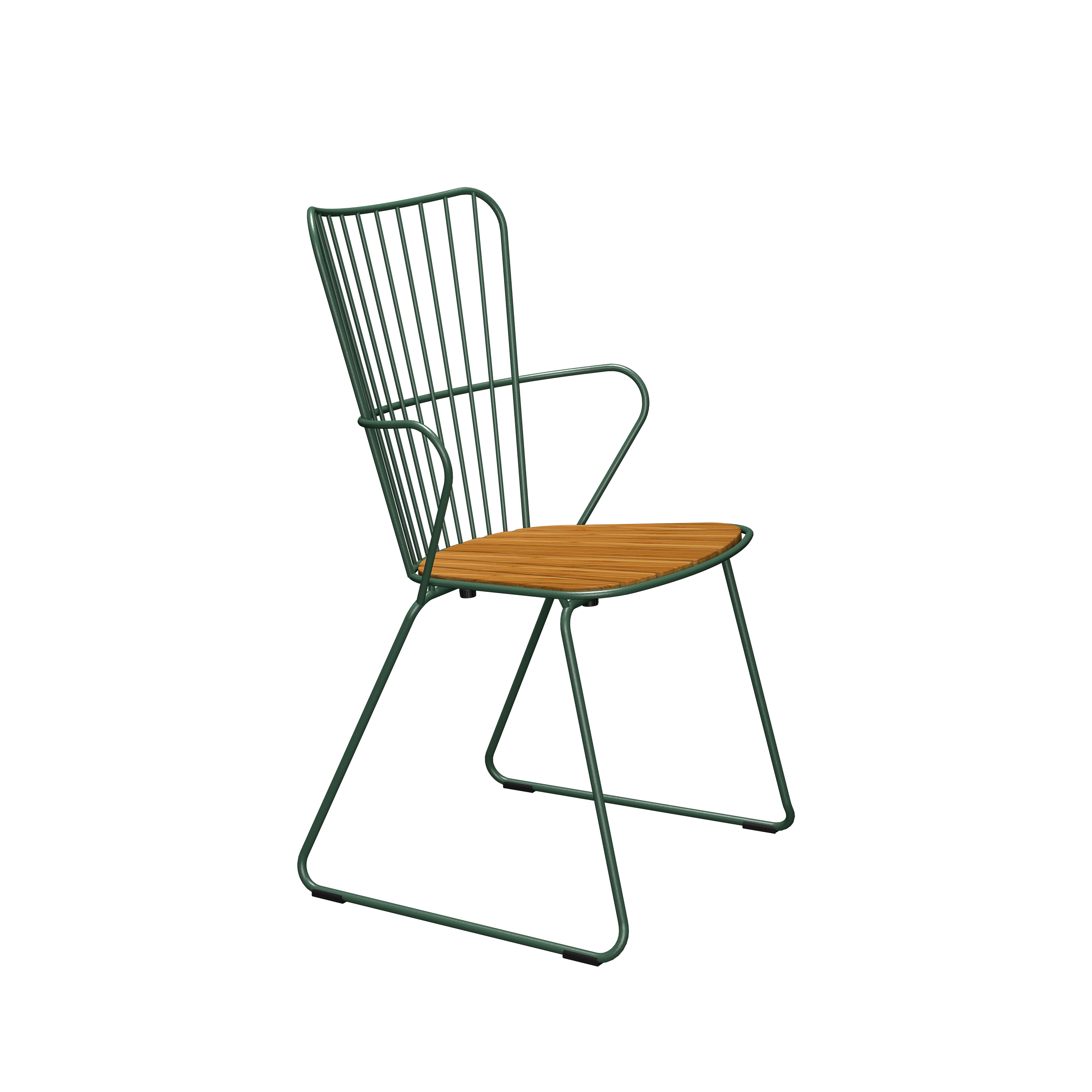 Houe // PAON Dining Chair - garden chair with armrest, Pine green