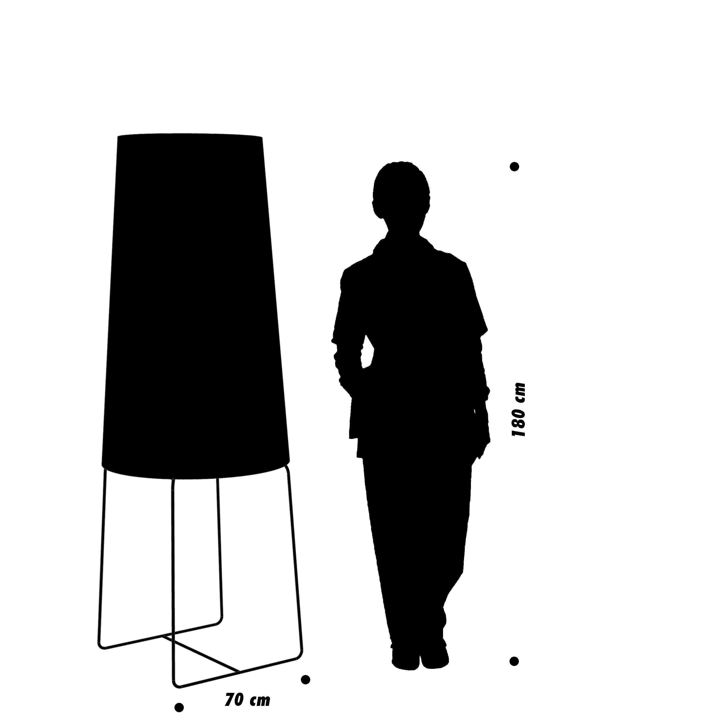 frauMaier // FatSophie StDim - Floor lamp, senagold, foot switch, with StDim