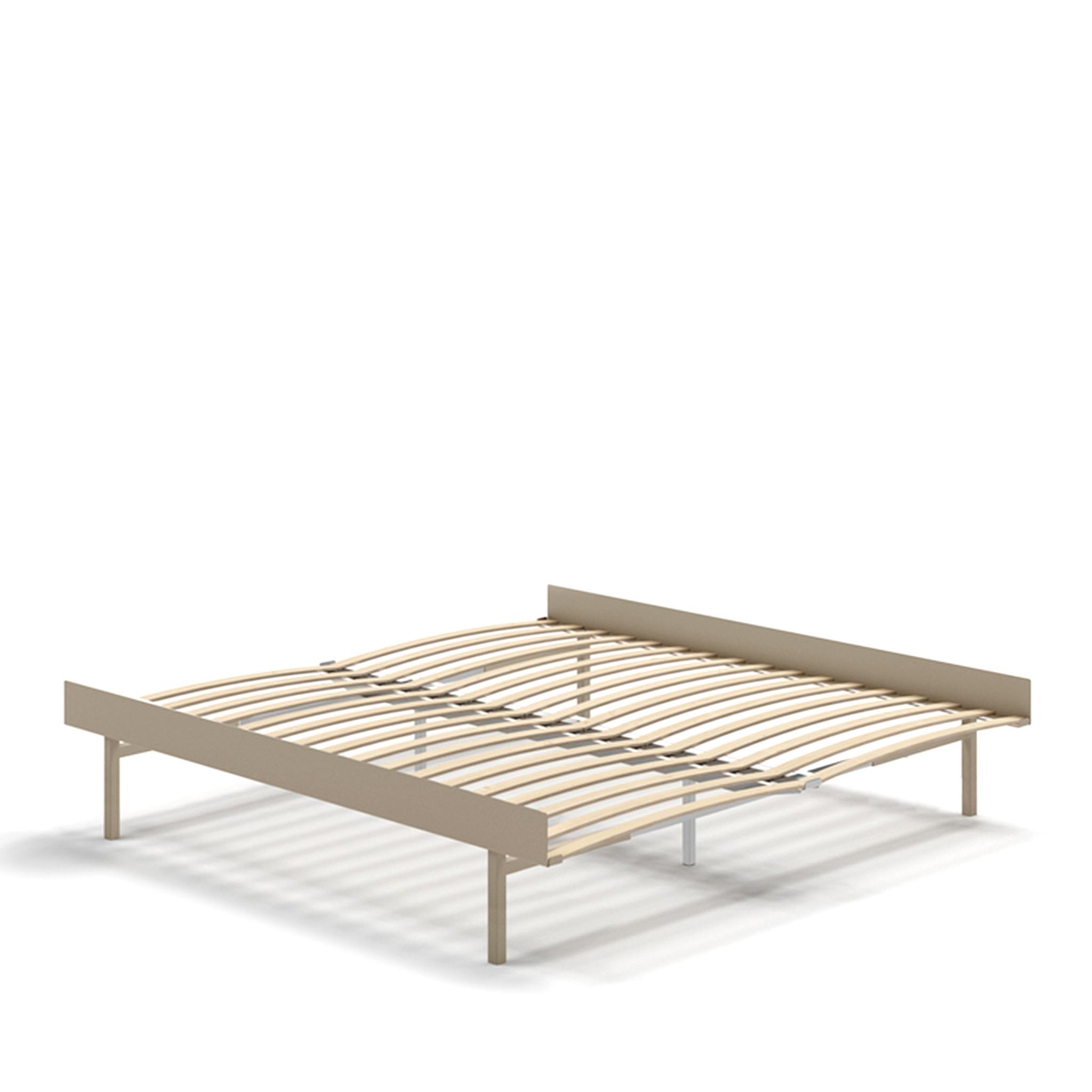 MOEBE // BED 180 CM  (TALL) - SAND | WITH SLATS | NO SIDE TABLE