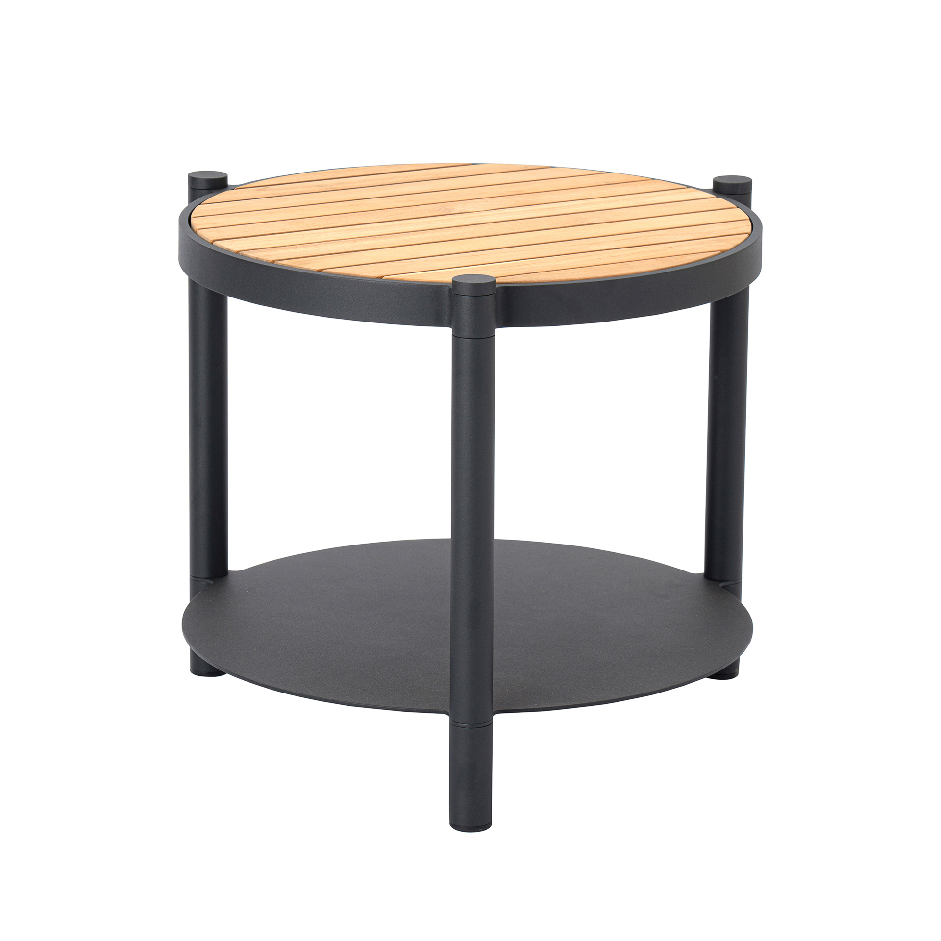 MINDO // MINDO 107 SIDE TABLE Ø50 - TEAK | DARK GREY