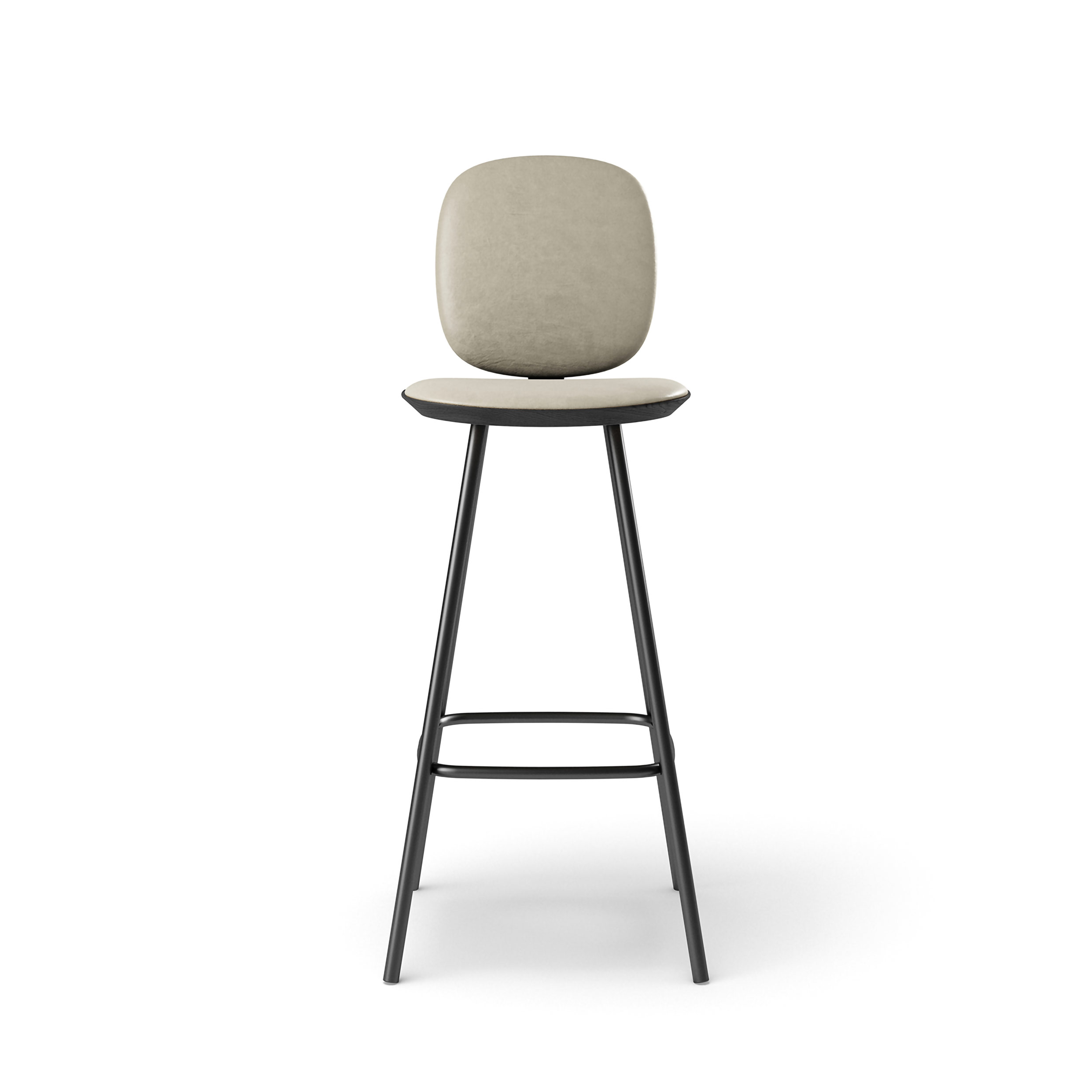 BRDR. KRÜGER // PAULINE - BAR STOOL WITH BACKREST | OYSTER - 75 CM