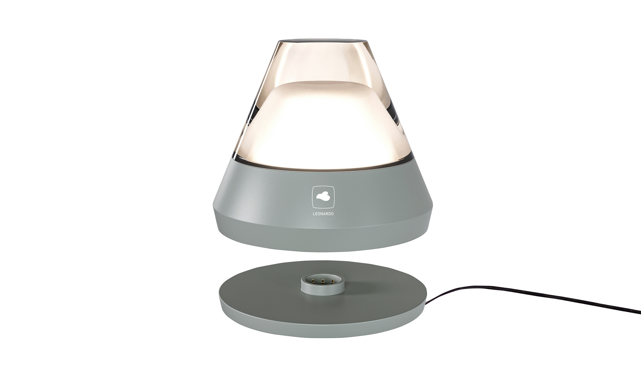 LEONARDO // SALERNO - BATTERY-POWERED TABLE LAMP | GREY