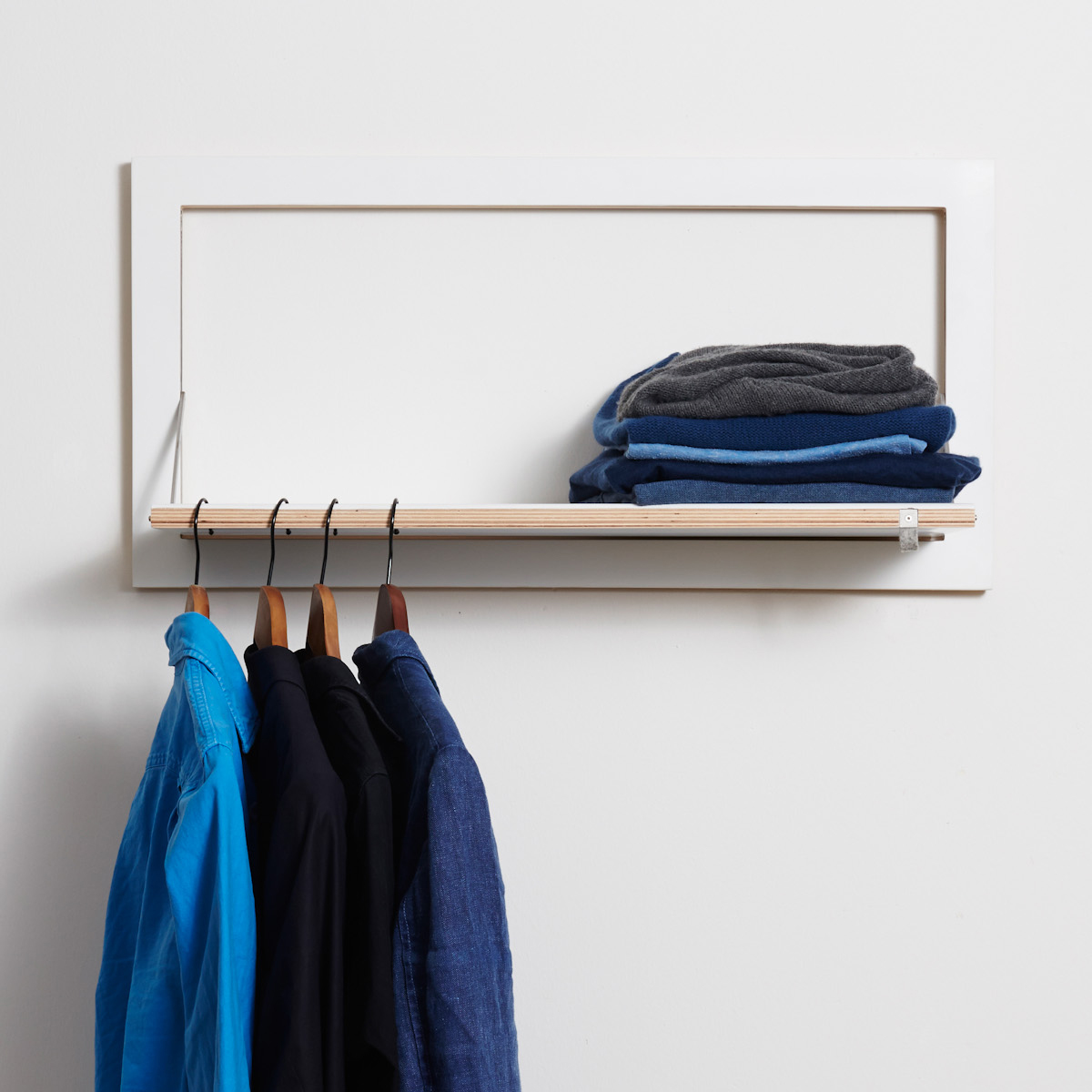 AMBIVALENZ // FLÄPPS - CLOTHES RAIL HÄNGRAIL | 80X40-1 | WHITE