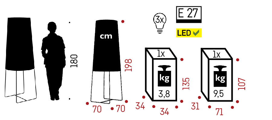 frauMaier // FatSophie StDim - Floor lamp, pensioner, foot switch, with StDim