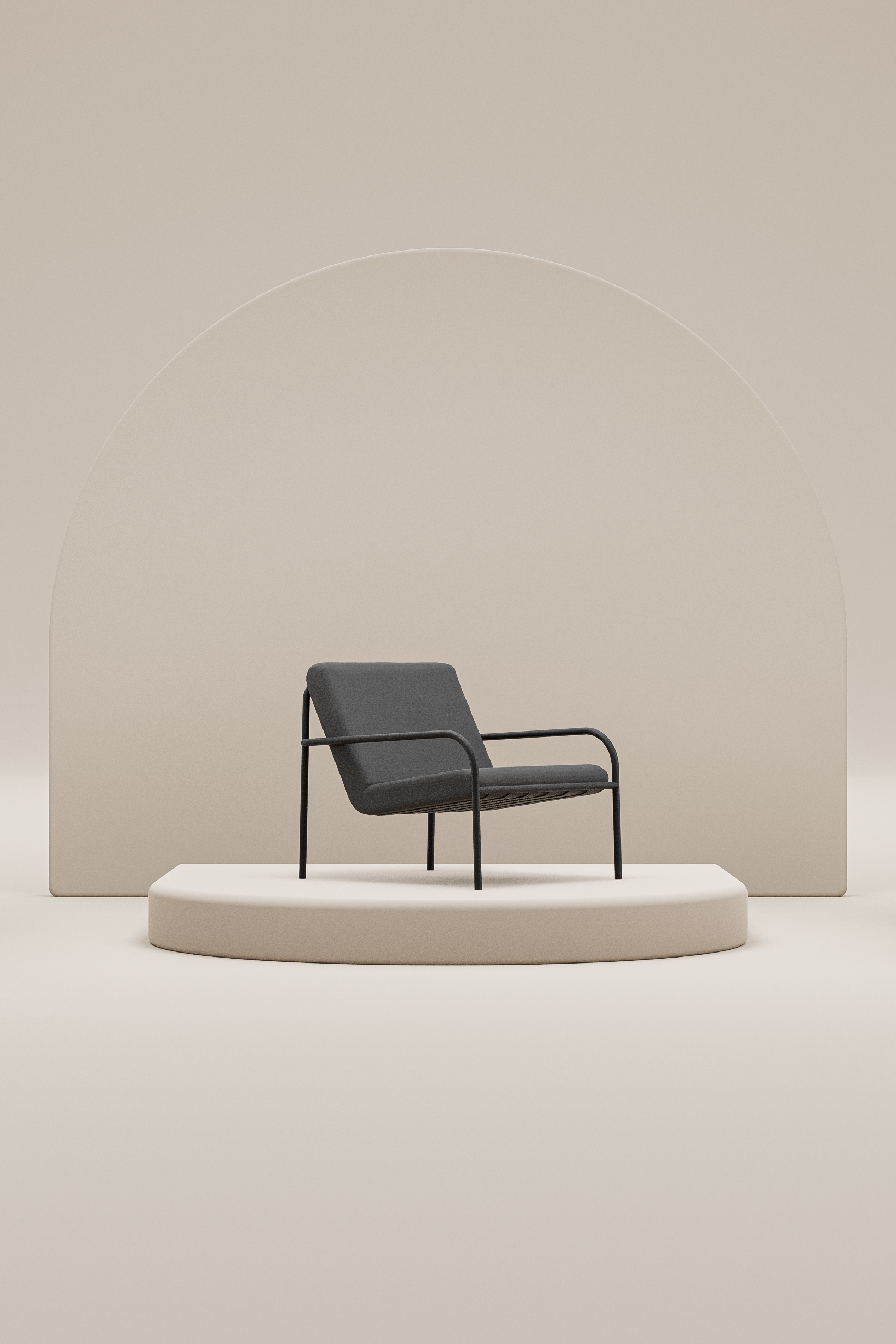 METALLBUDE // DIEGO - LOUNGE CHAIR | OUTDOOR | BLACK/GRAPHITE