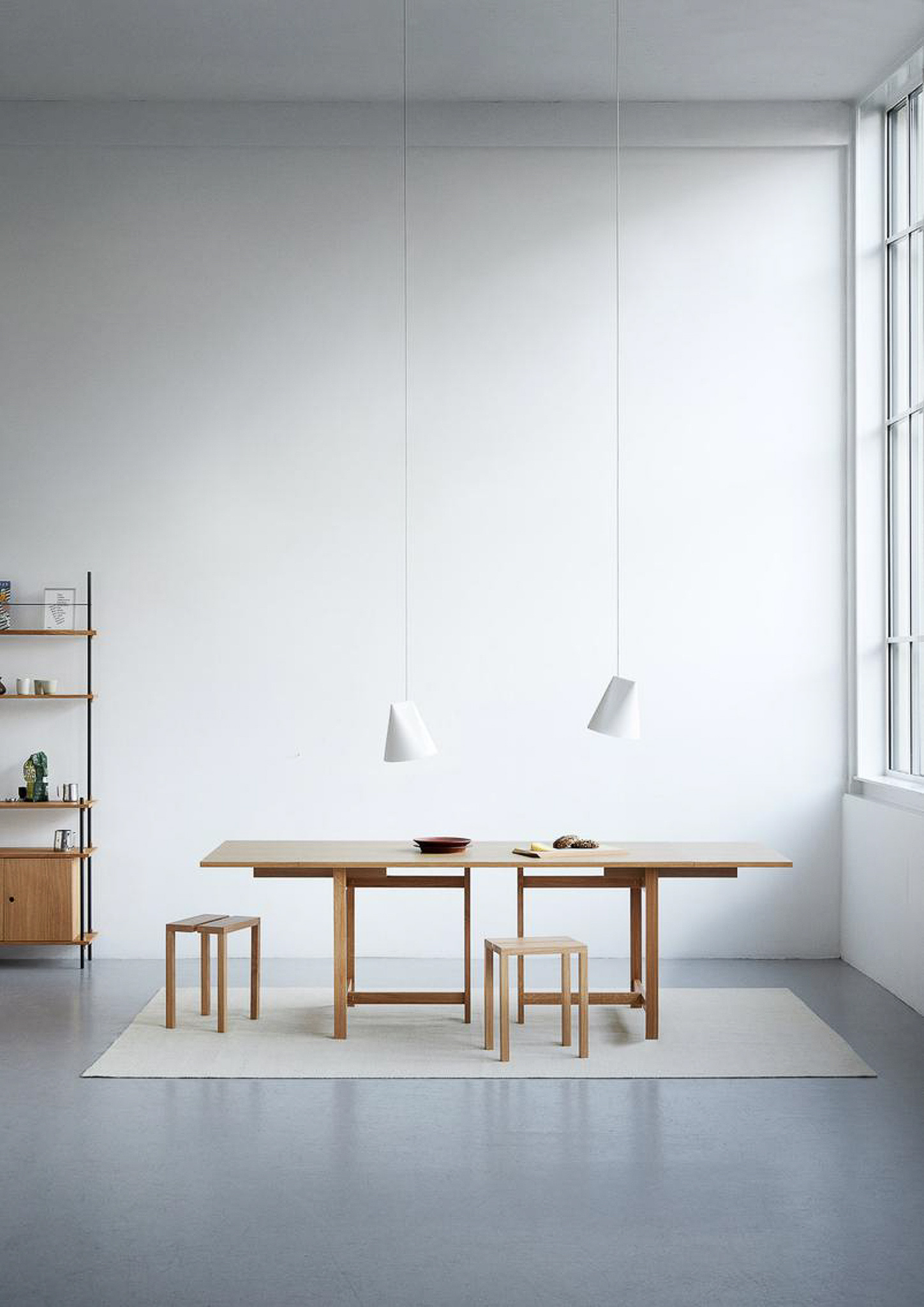 MOEBE // DINING TABLE EXTENSION - 40 x 90 CM | LIGHT GREY