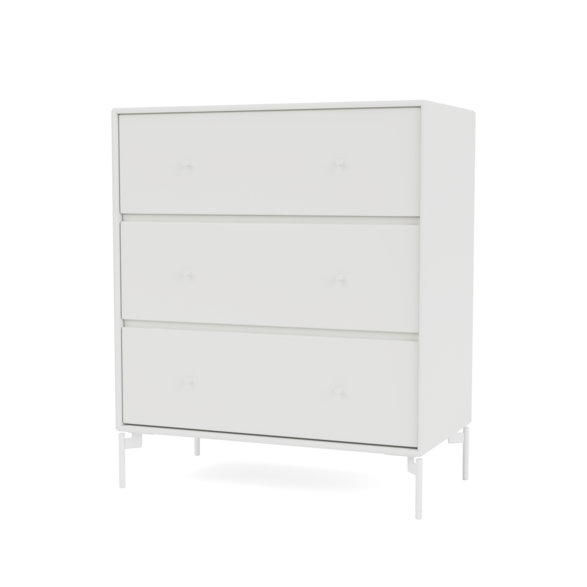 MONTANA // CARRY - CHEST OF DRAWERS WITH 3 DRAWERS | 01 WHITE | LEG COLOR : SNOW