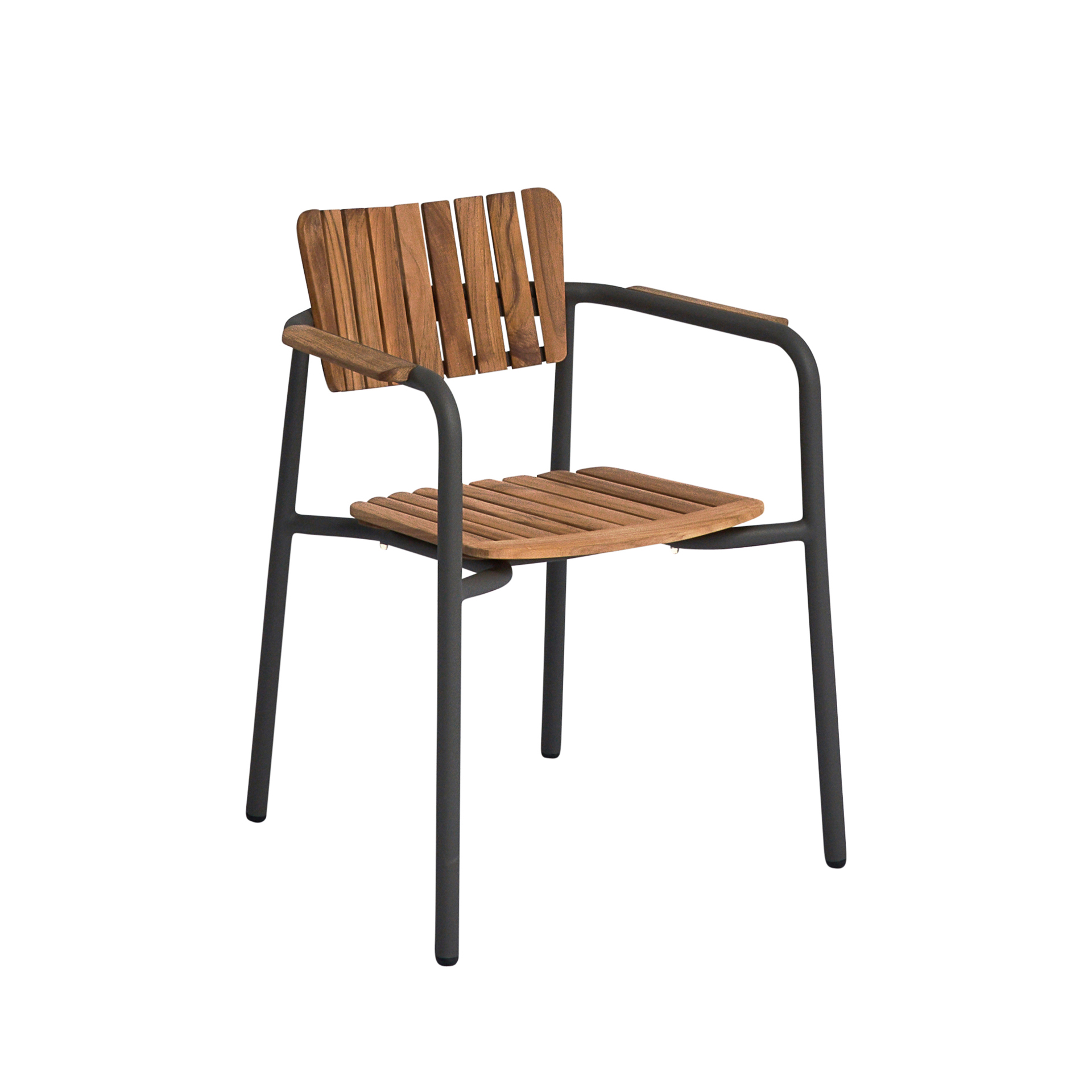 MINDO // MINDO 119 DINING CHAIR W ARMS | DARK GRAY